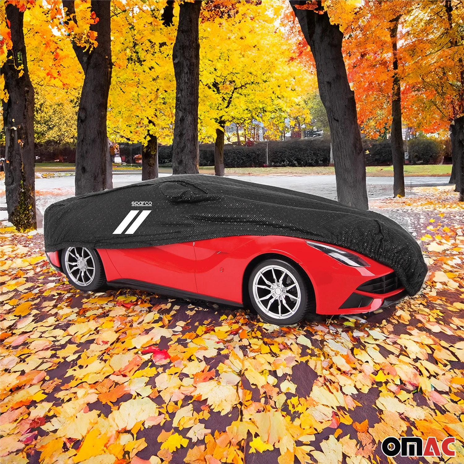 SPARCO Auto Schutzhülle Vollgarage Autoabdeckung Schwarz Ganzgarage Autogarage S - Image 6