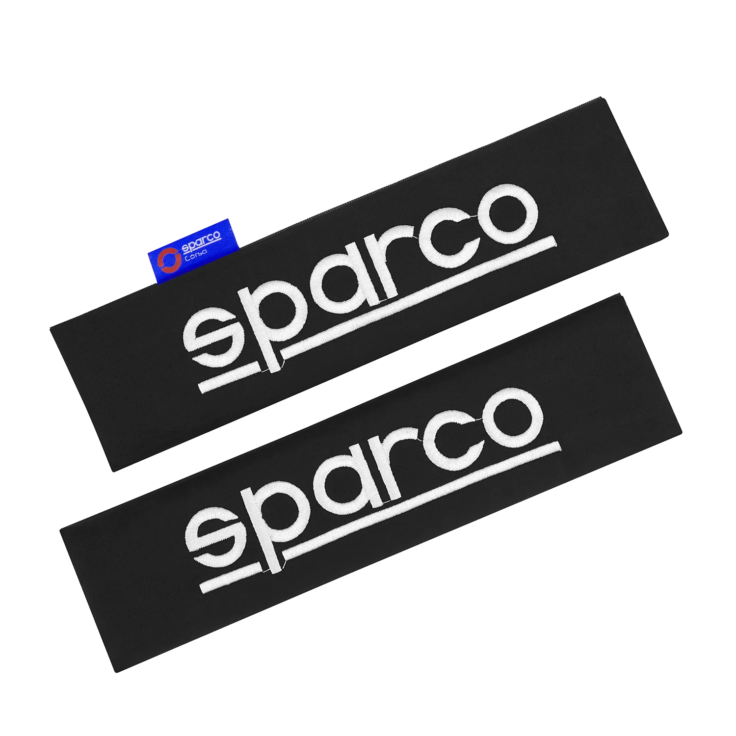 SPARCO Gurtschoner Gurtpolster Sicherheitsgurt Gurtschutz Autogurt Schwarz 2x