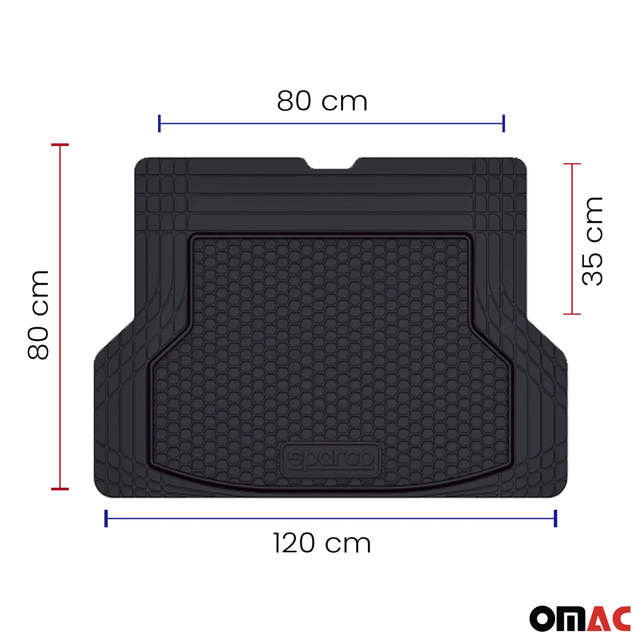 SPARCO Kofferraumwanne Laderaumwanne für BMW Universal Trimmbare Gummi Schwarz - Image 4