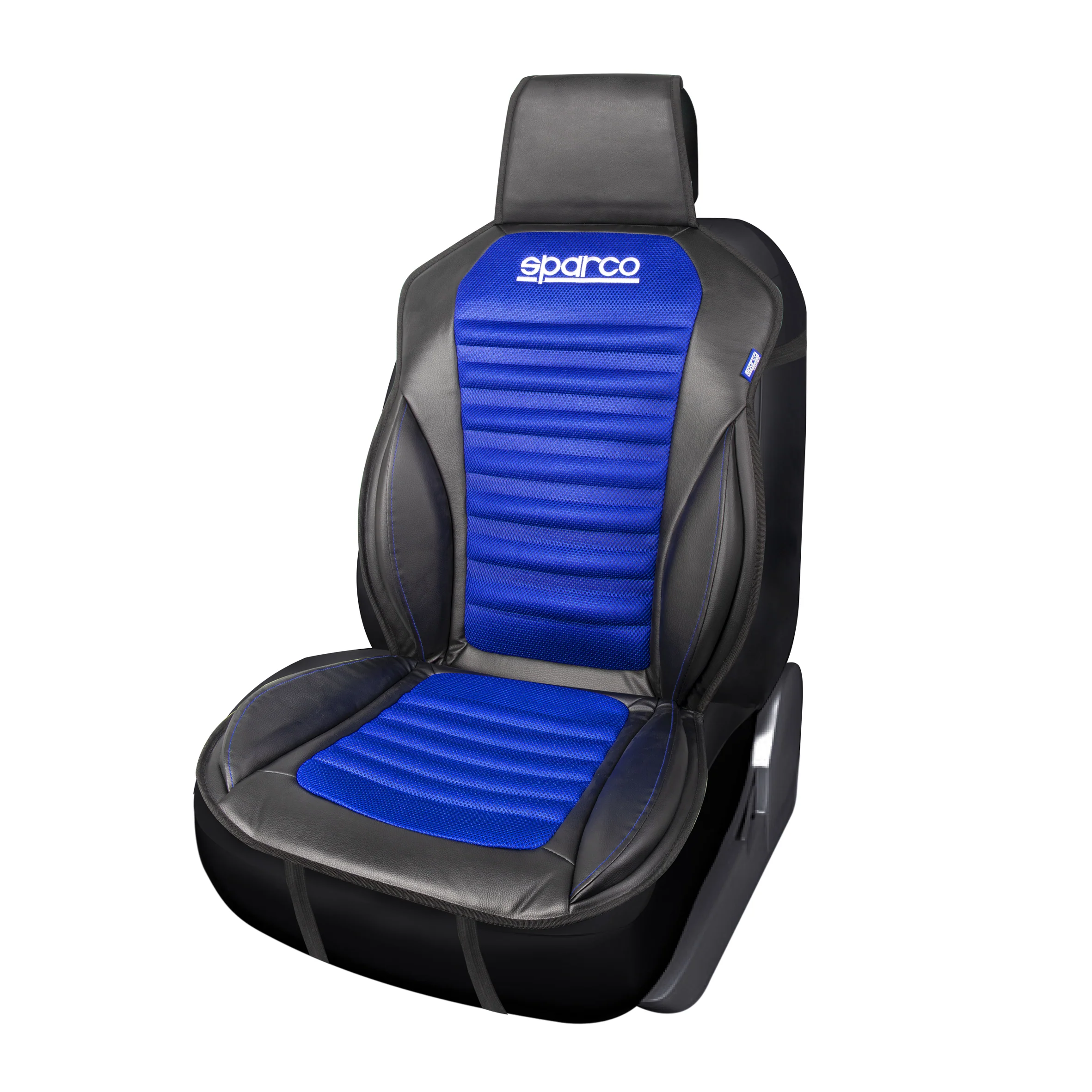 SPARCO Sitzkissen Sitzauflage Sitzschoner Universal Auto Sitzschutz Schwarz Blau - Image 6