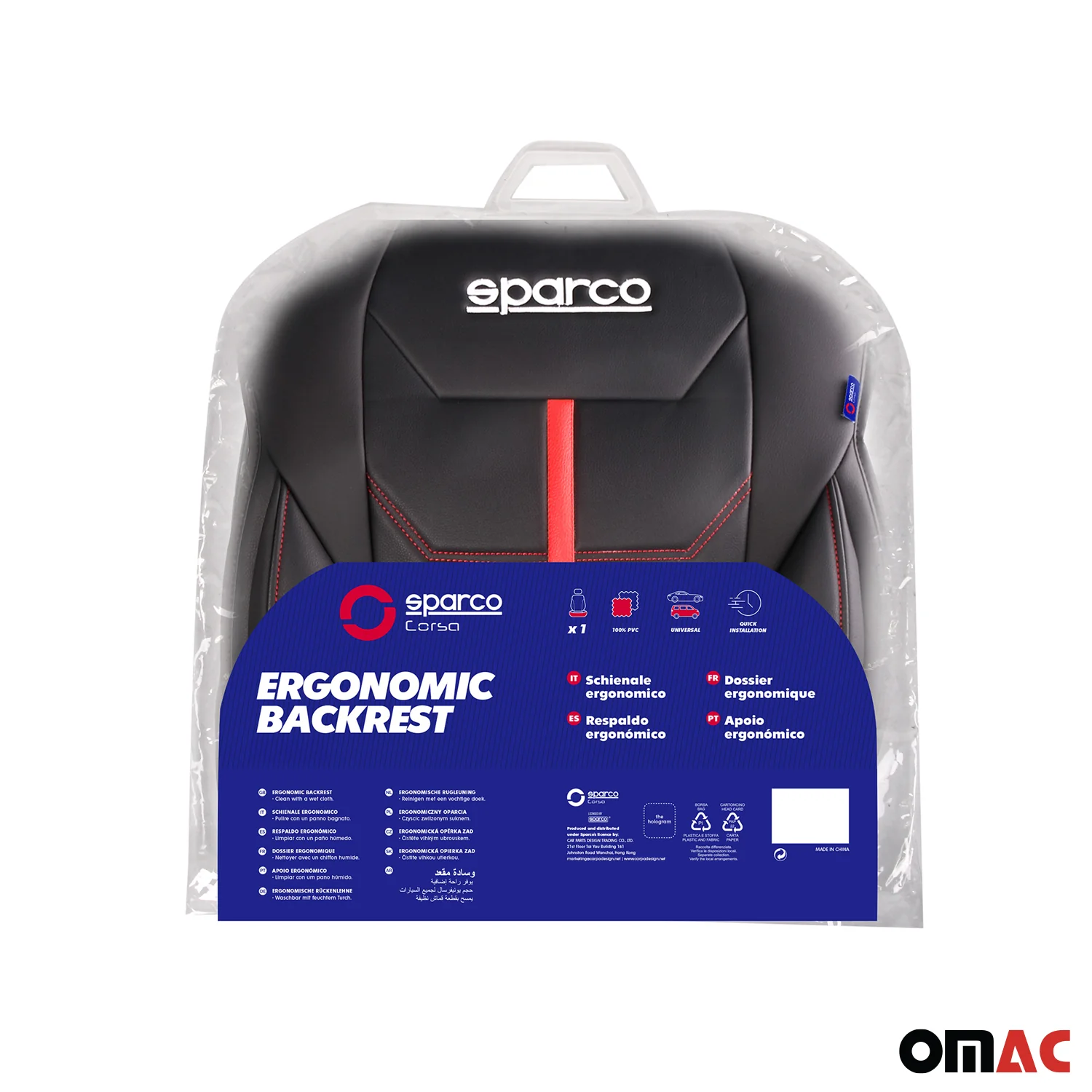 SPARCO Sitzkissen Sitzauflage Sitzschoner Universal Schwarz Rot Auto-Sitzschutz - Image 6
