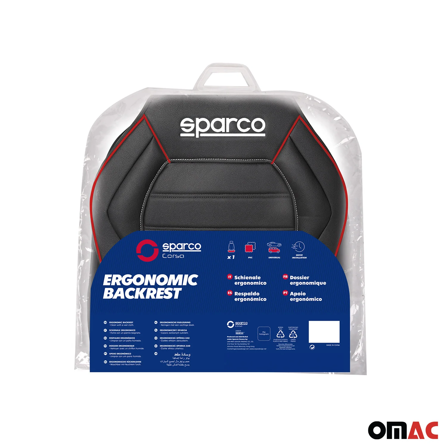 SPARCO Sitzkissen Sitzauflage Sitzschoner Universell Schwarz Rot Auto-Sitzschutz - Image 6