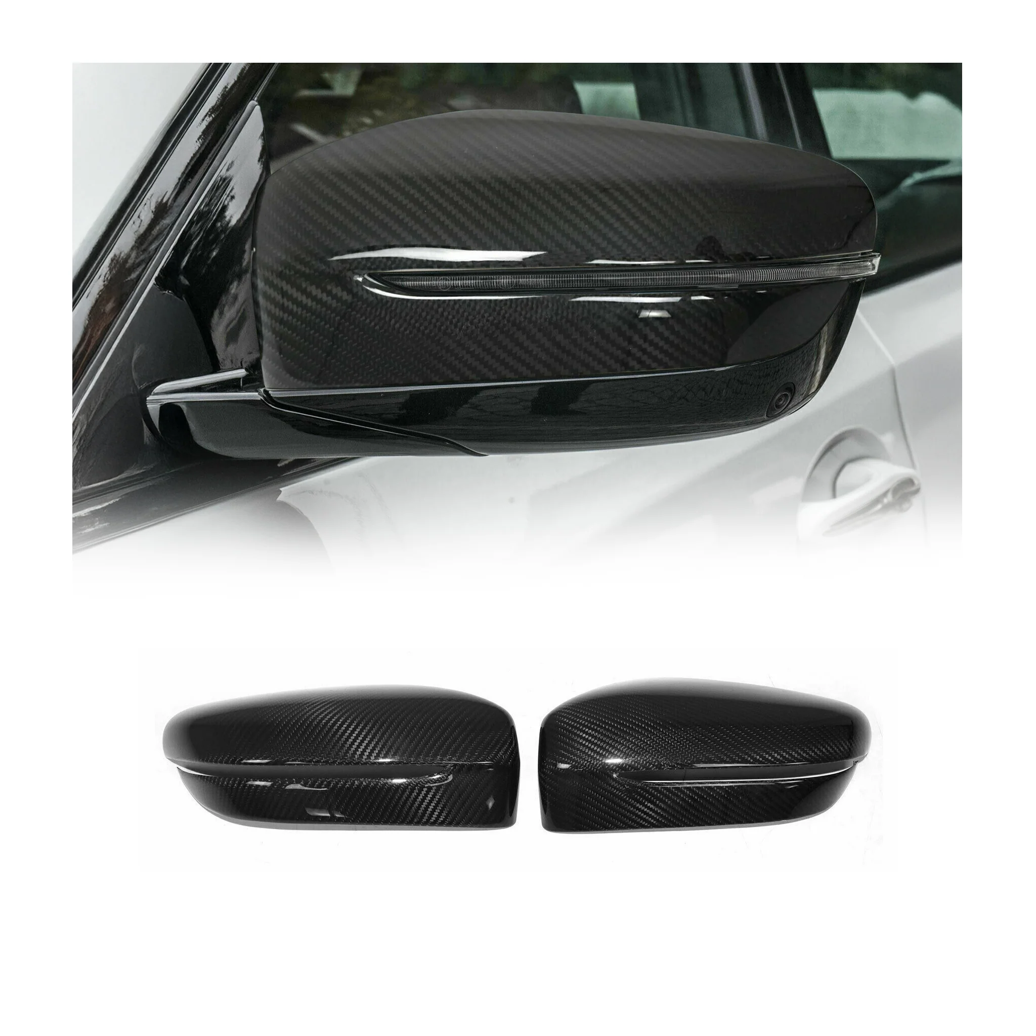 Spiegelkappen für BMW 5 6 7er G30 G31 G32 G11 G12 2016-2026 Kohlefaser carbon