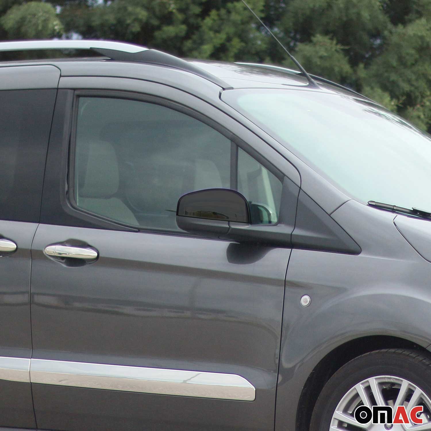 Spiegelkappen Spiegelblende für Ford Transit Tourneo Courier 14-24 Chrom Dunkel - Image 3