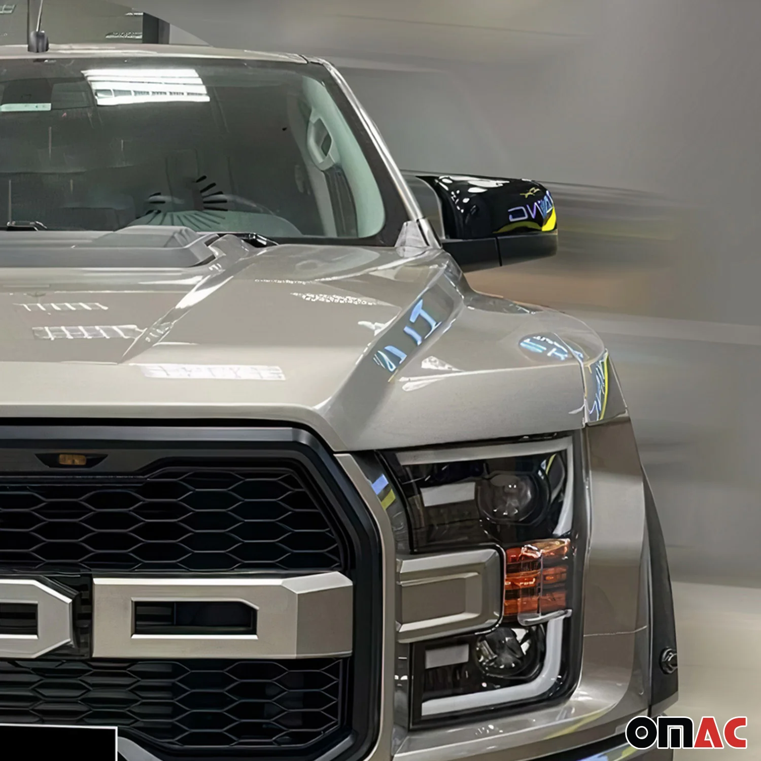 Spiegelkappen Spiegelabdeckung für Ford Ranger 2015-2024 ABS Schwarz Glanz 2tlg - Image 2