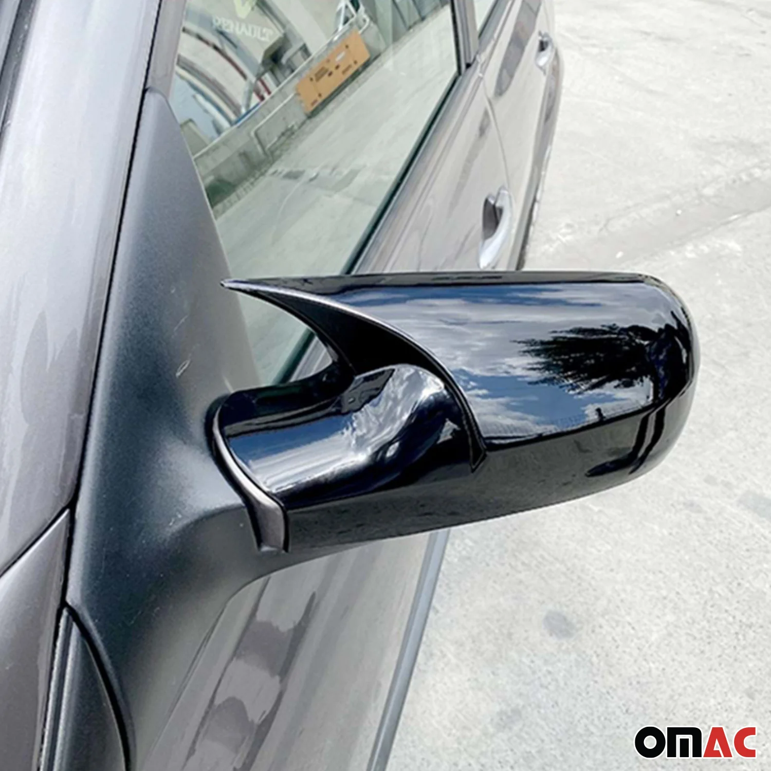 Spiegelkappen Spiegelabdeckung für Renault Megane 2004-2010 ABS Schwarz Glanz - Image 2