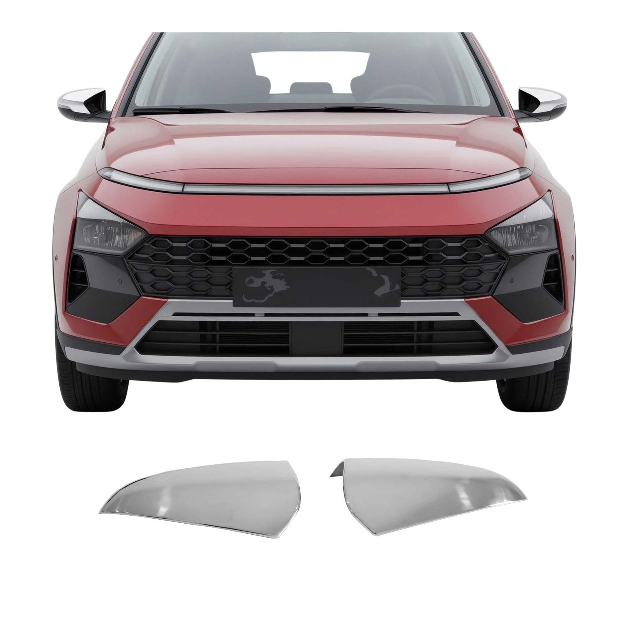 Spiegelkappen Spiegelabdeckung für Hyundai Bayon 2021-2026 Edelstahl Chrom 2tlg