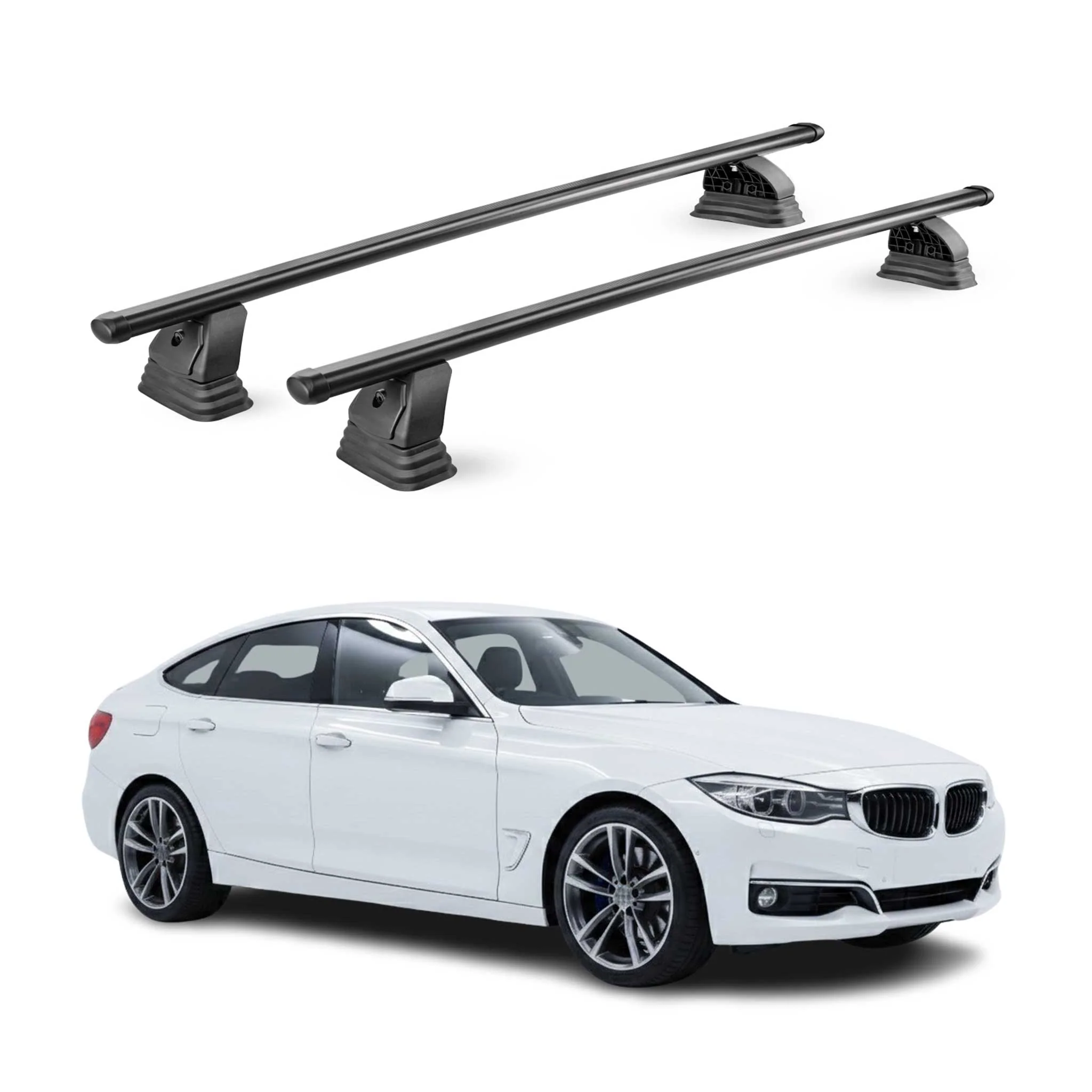 Stahl Dachträger für Bmw 3er GT F34 2012-2018 TÜV Abschließbar 2tlg Schwarz