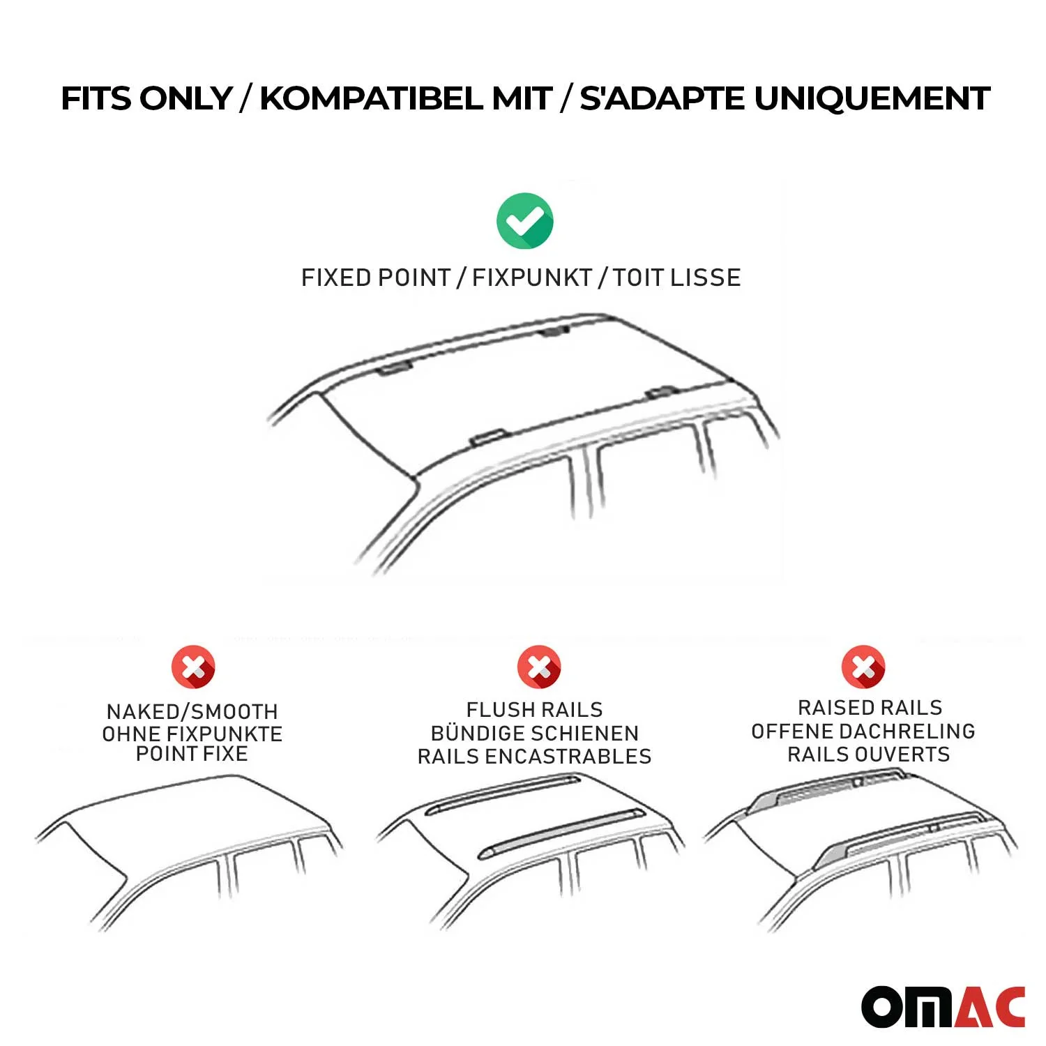 Stahl Dachträger für Mazda 5 2005-2015 TÜV Abschließbar 75 kg 2tlg Schwarz - Image 4