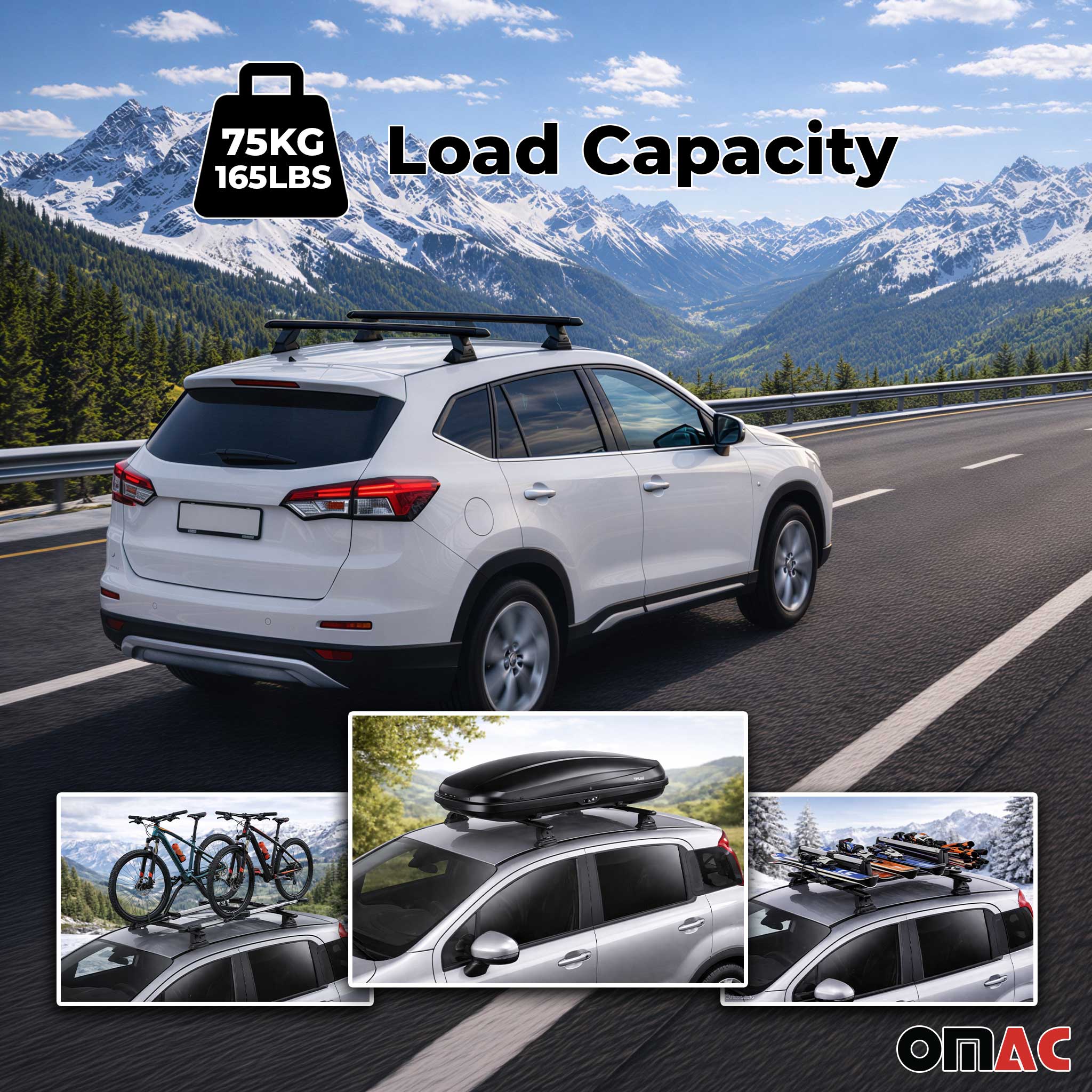 Stahl Dachträger für Mercedes E Klasse Coupè C207 2010-2016 TÜV 75 kg 2x Schwarz - Image 7