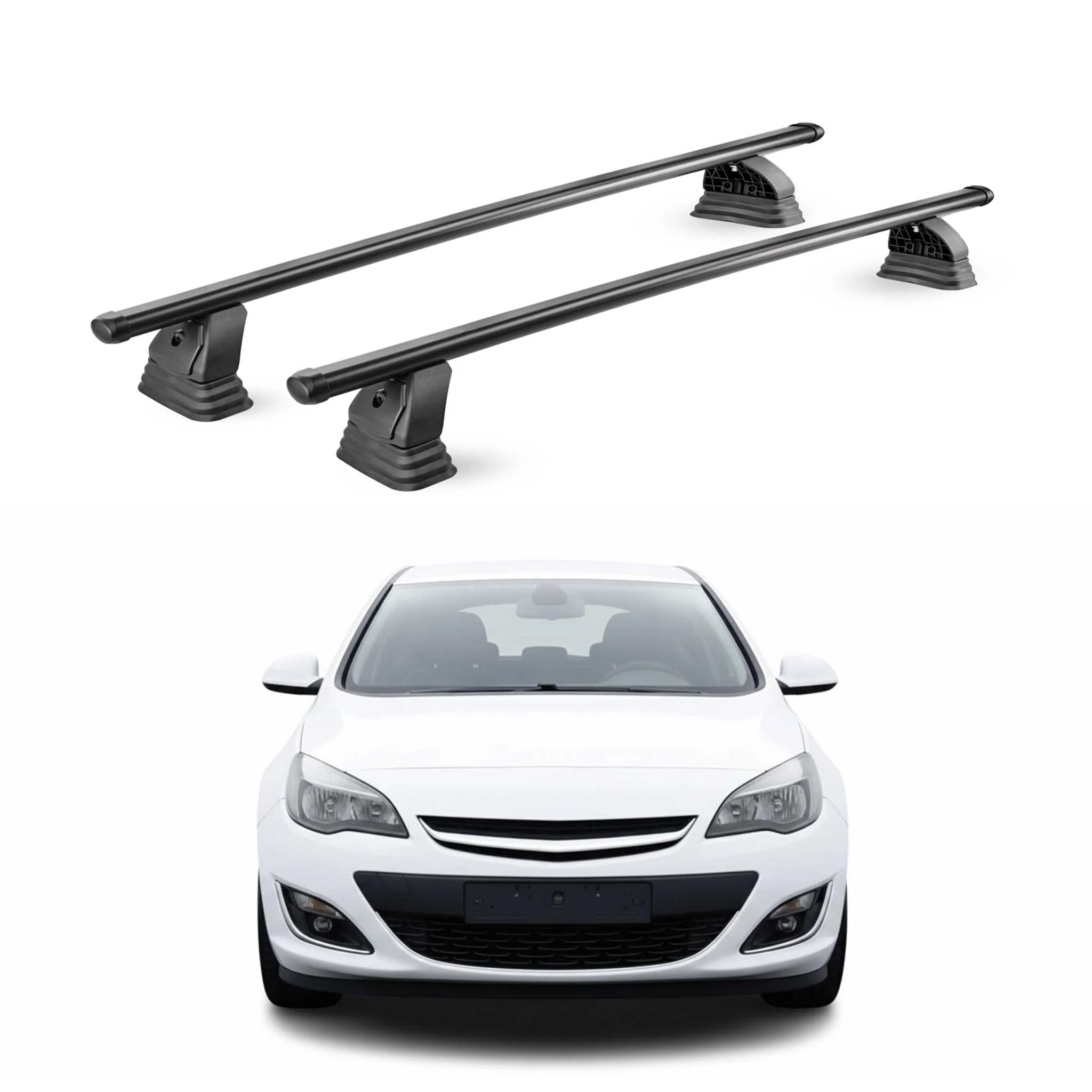 Stahl Dachträger für Opel Astra J Schrägheck Kombi Limo 2009-2015 2tlg Schwarz