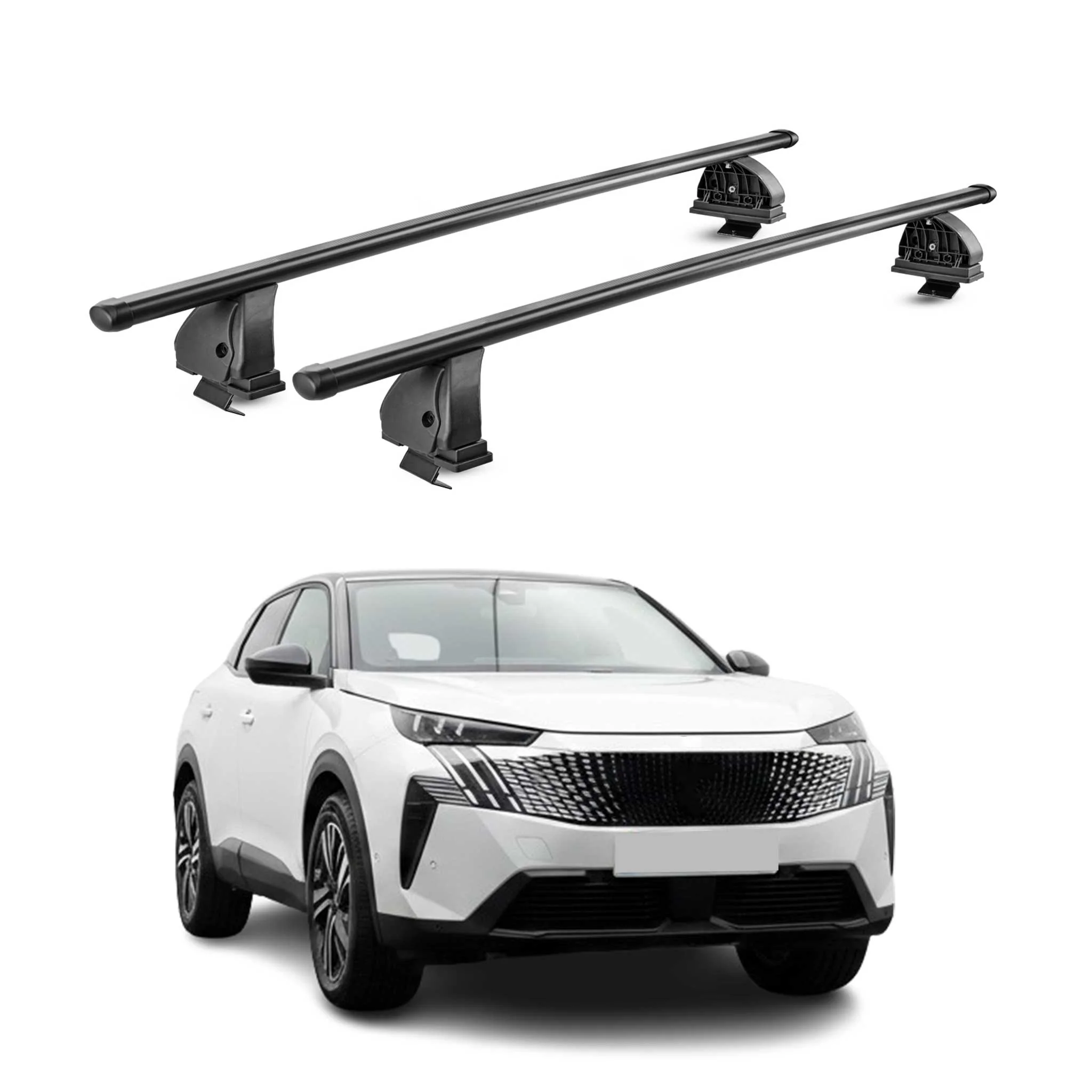 Stahl Dachträger für Peugeot 3008 III 2024-2026 TÜV Abschließbar 2tlg Schwarz