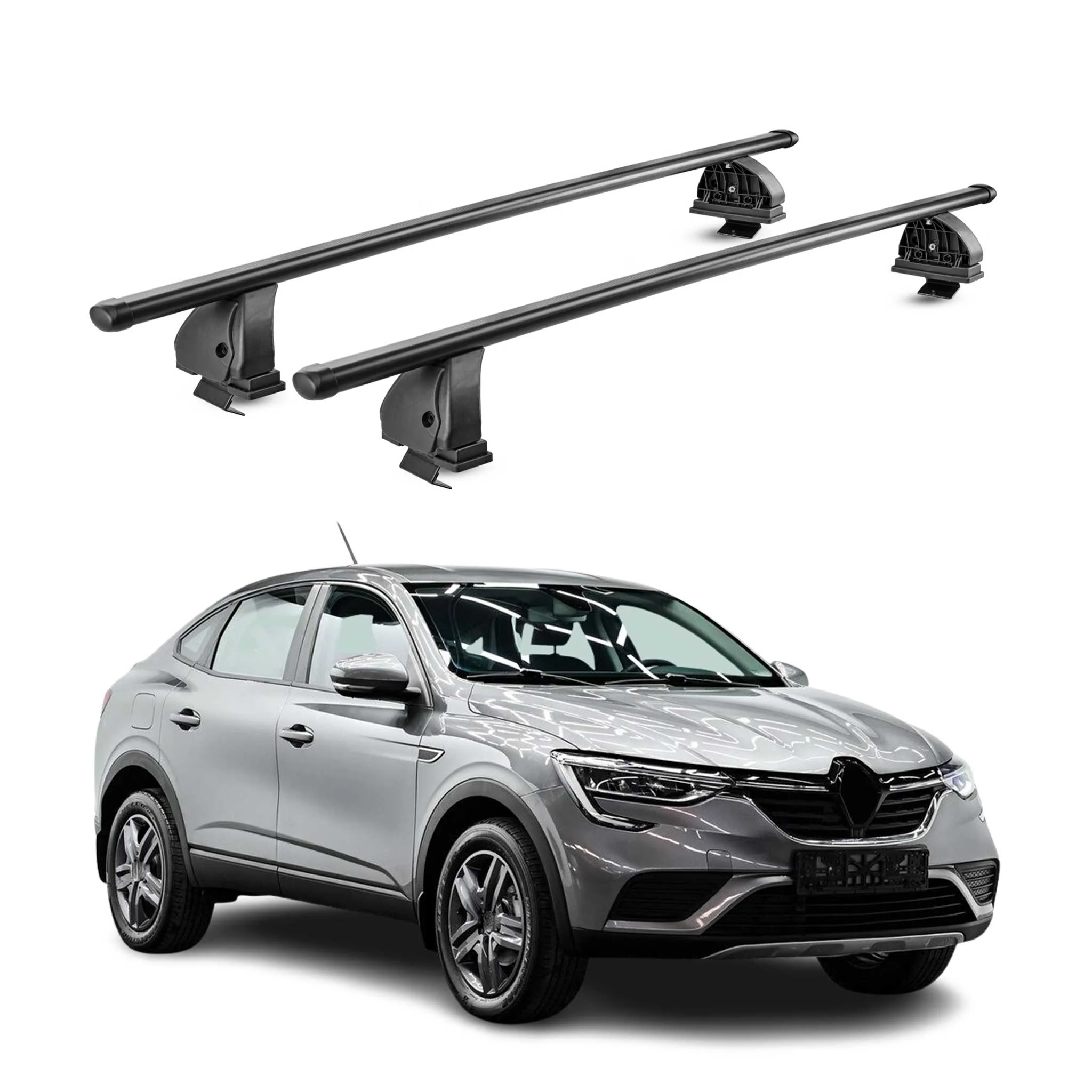 Stahl Dachträger für Renault Arkana 2021-2026 TÜV Abschließbar 2tlg Schwarz