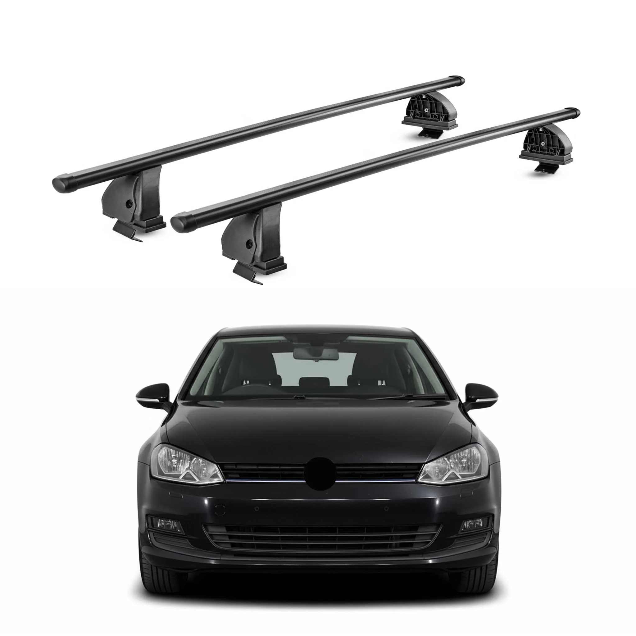 Stahl Dachträger für VW Golf mk7 Schrägheck Kombi 2012-2020 5Tür TÜV 2x Schwarz