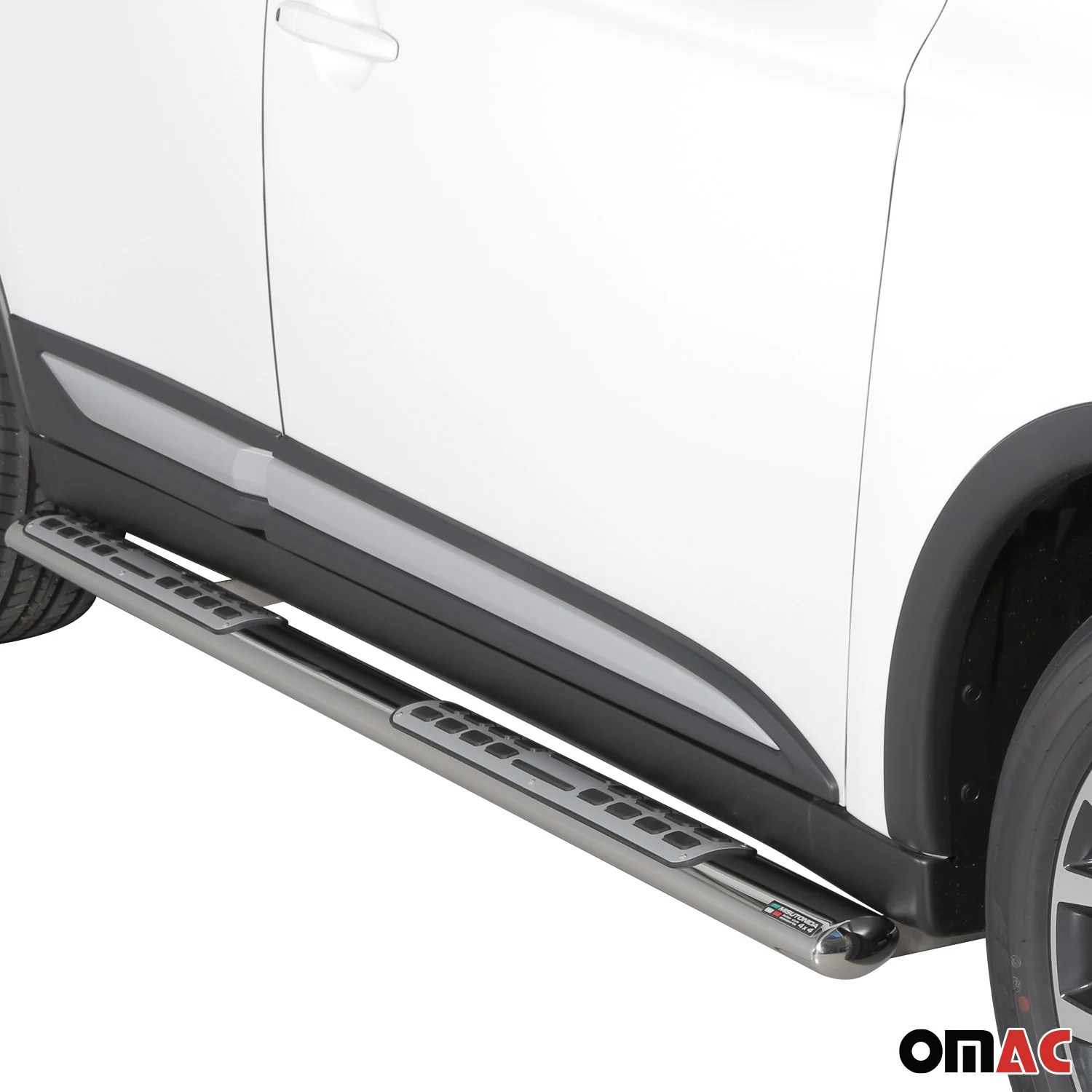 Stahl Schwellerrohre Trittbretter für Mitsubishi Outlander Hybrid 2013-2021 Grau - Image 2