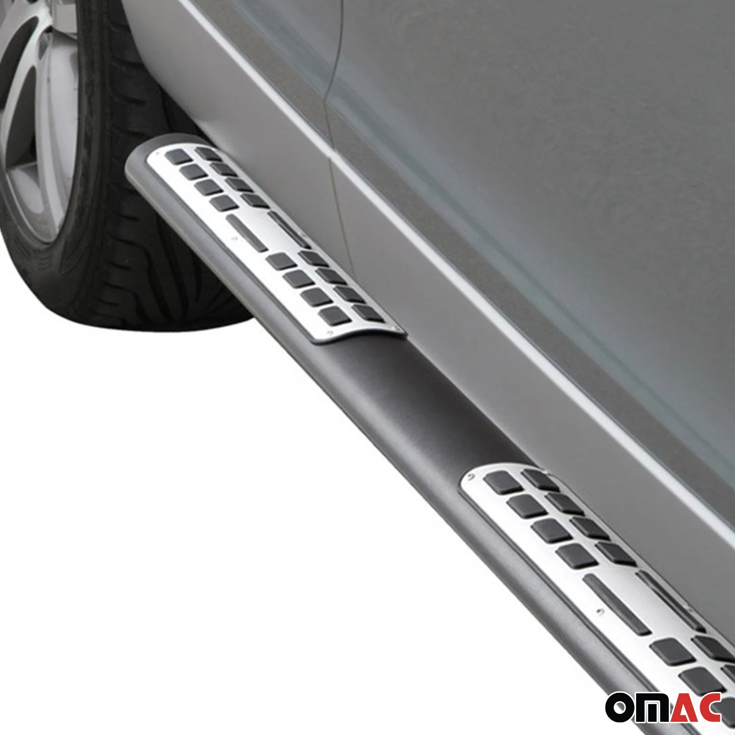Stahl Seitenschweller Schwellerrohre für Audi Q7 4L 2006-2015 Schwarz - Image 3