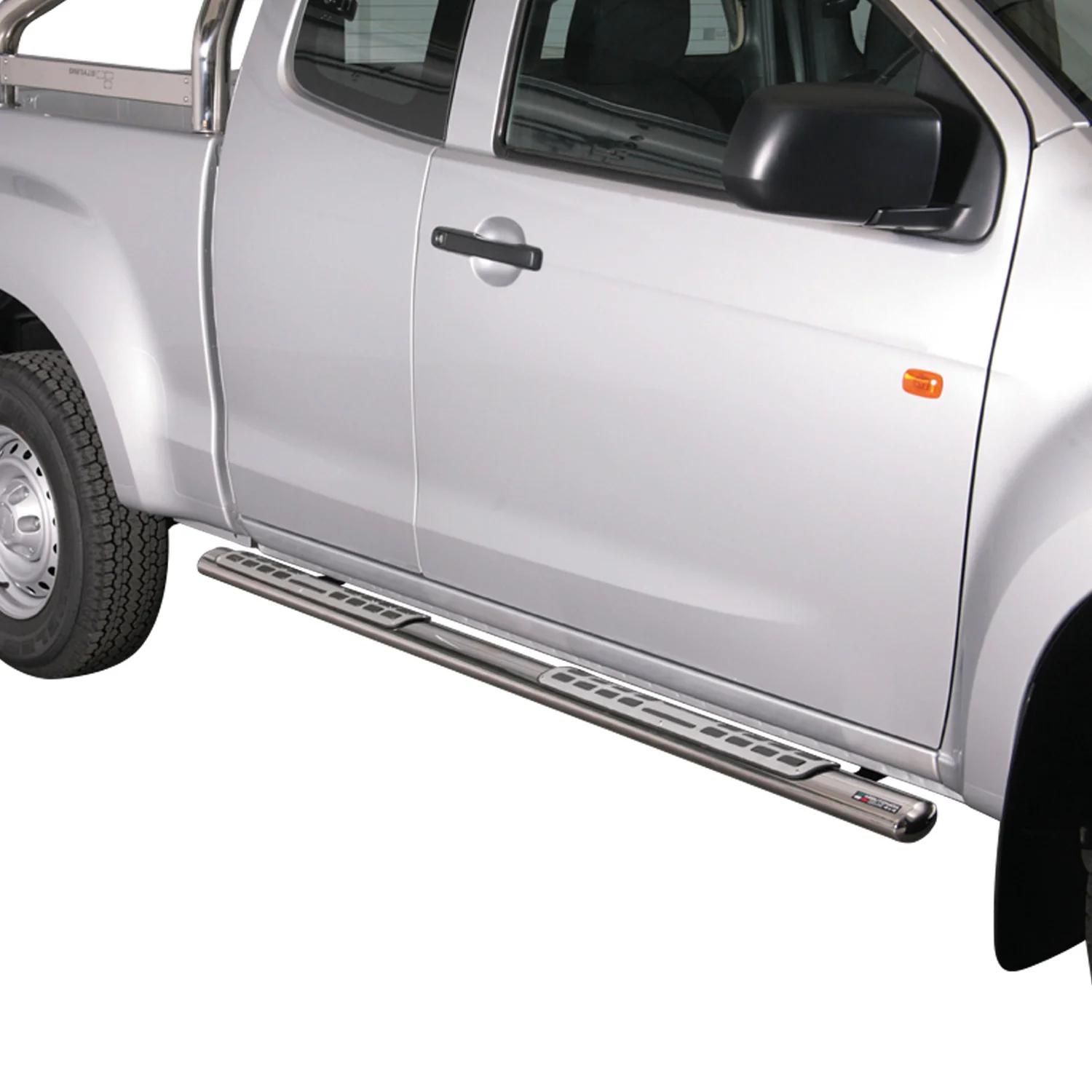 Stahl Seitenschweller Schwellerrohre für Isuzu D-Max Space Cab 2011-2021 Grau