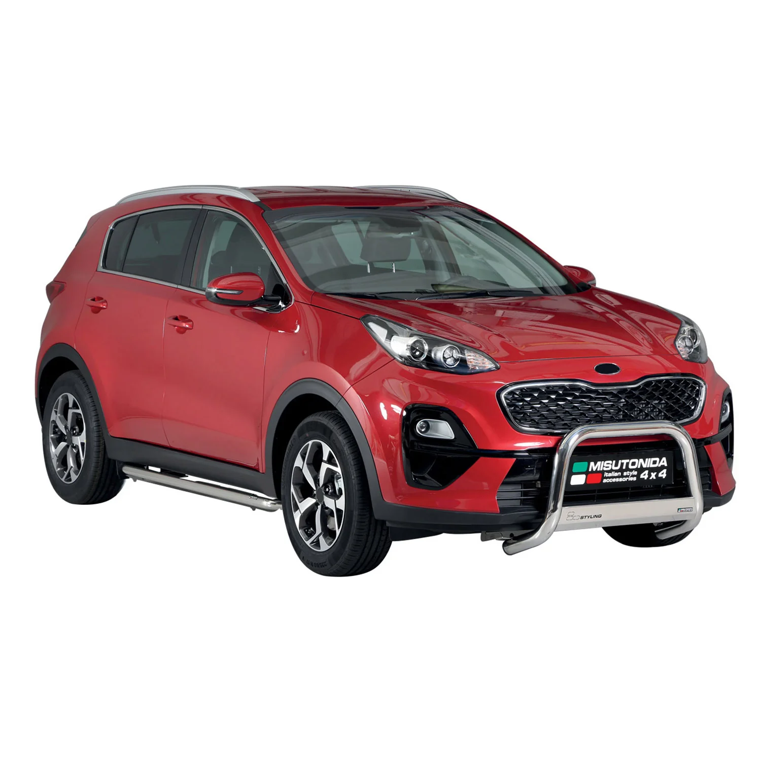 Stahl Seitenschweller Schwellerrohre für Kia Sportage mk4 QL 2017-2022 Silber