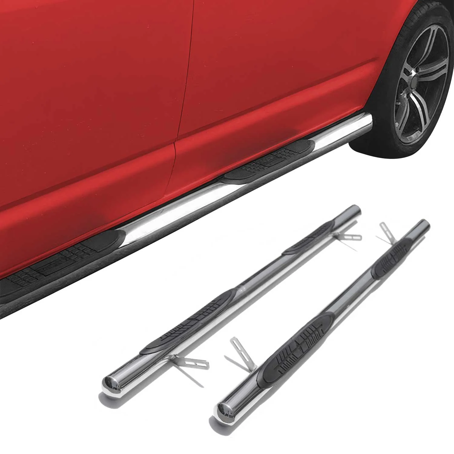 Stahl Trittbretter Schwellerrohre für VW T6 T6.1 alle 2015-2024 Langer Grau - Image 2