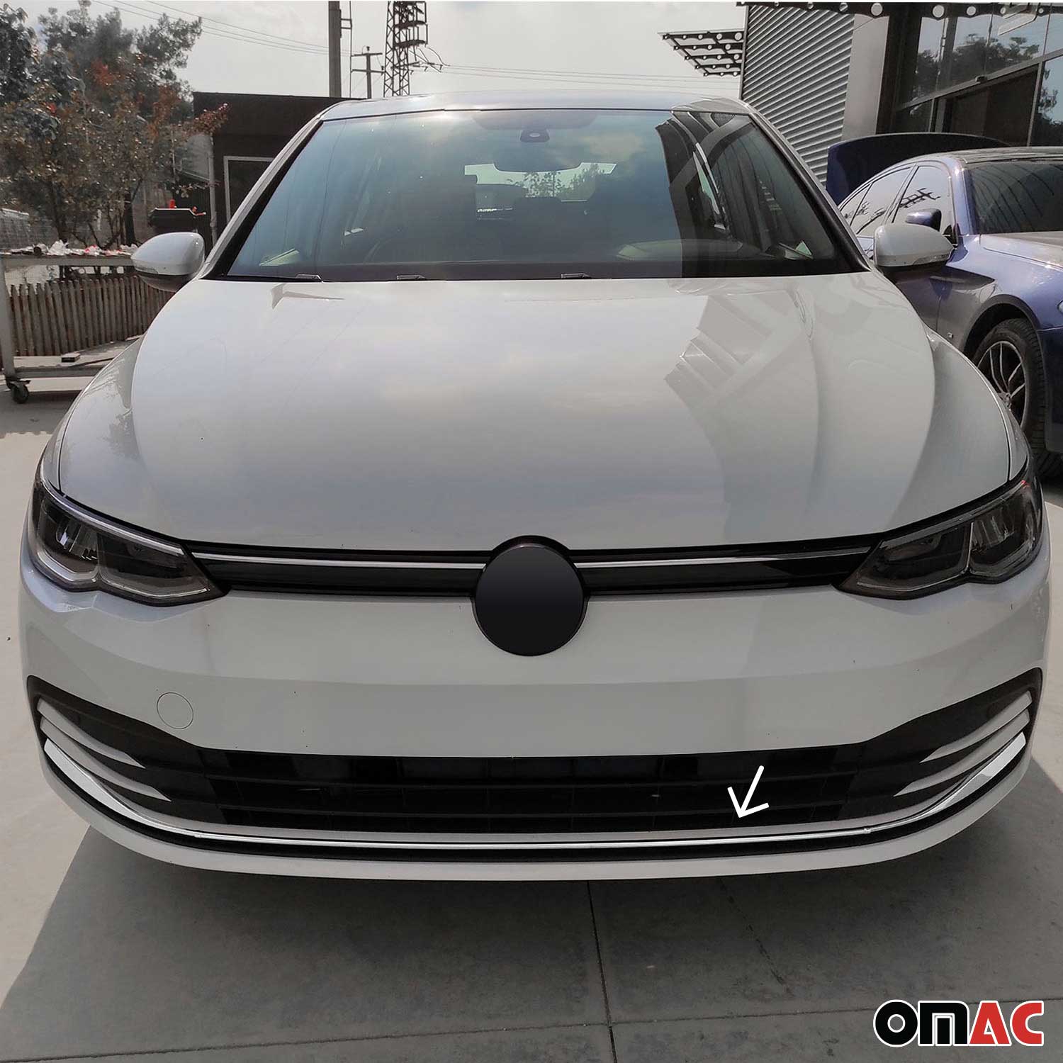 Kühlergrill Leisten Grillleisten für VW Golf 8 Schrägheck 2019-2026 Chrom 3tlg - Image 2