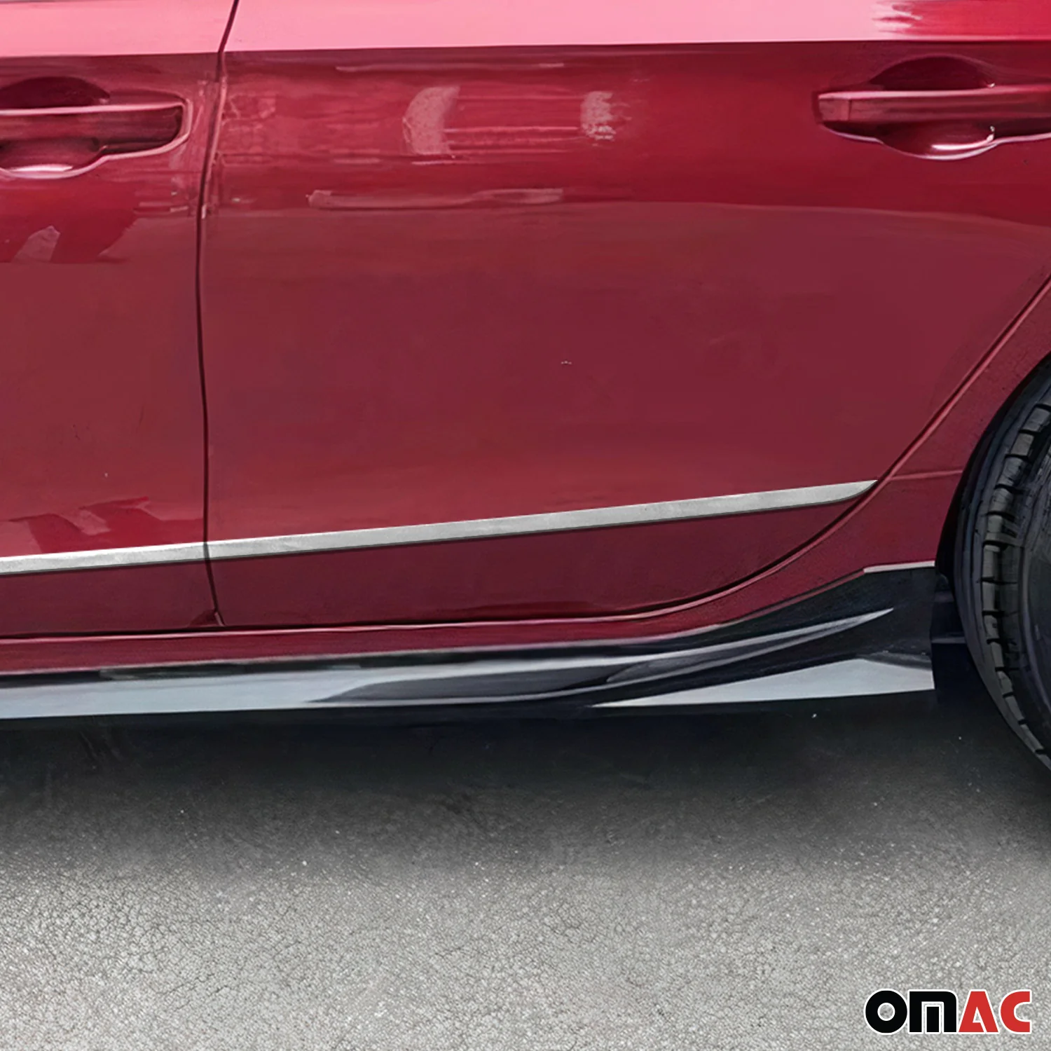 Seitentürleiste Türschutzleiste für Honda Civic Limo 5tür 2022-2026 Chrom 4x - Image 3