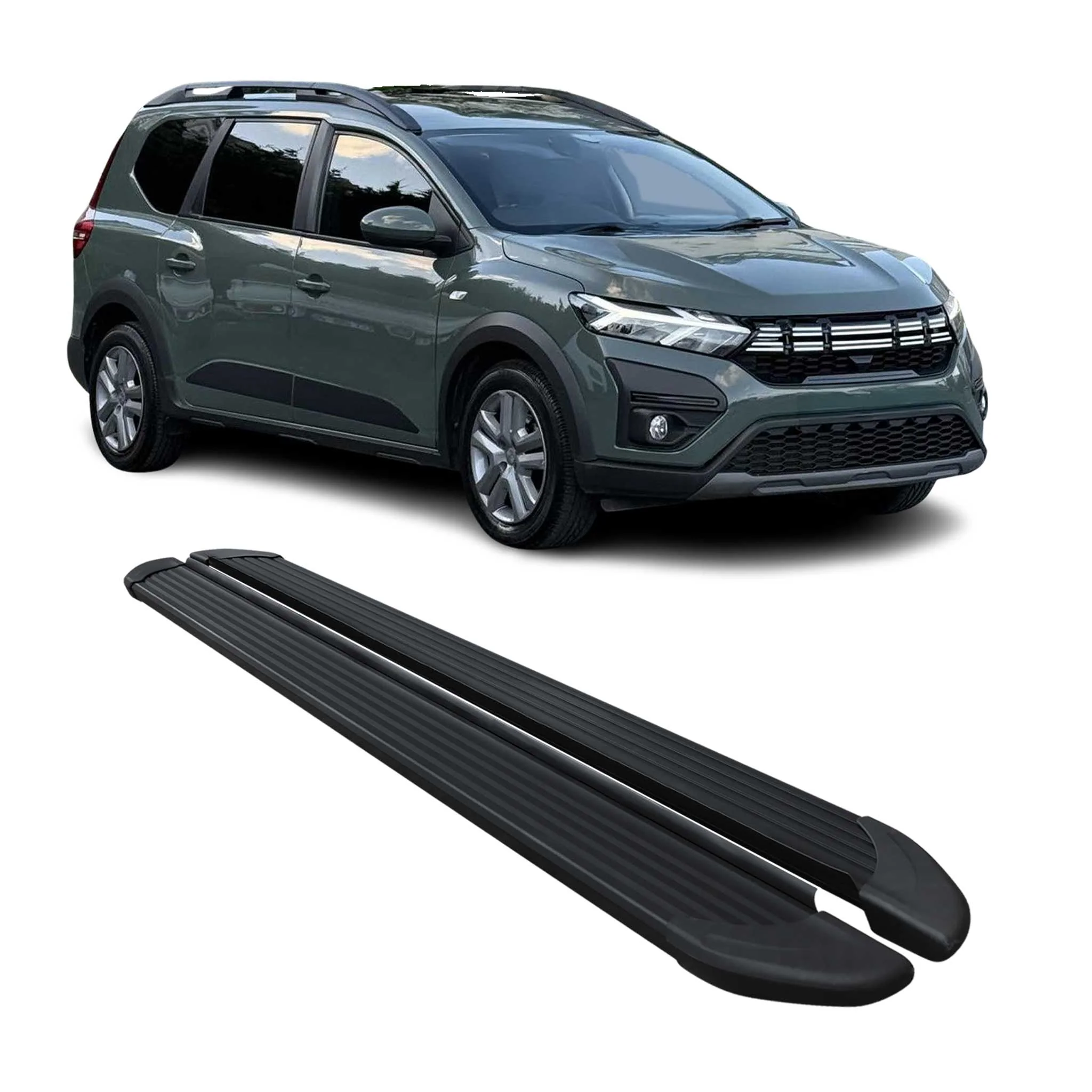 Seitenschweller Trittbretter Schweller für Dacia Jogger 2022-2026 Alu Schwarz