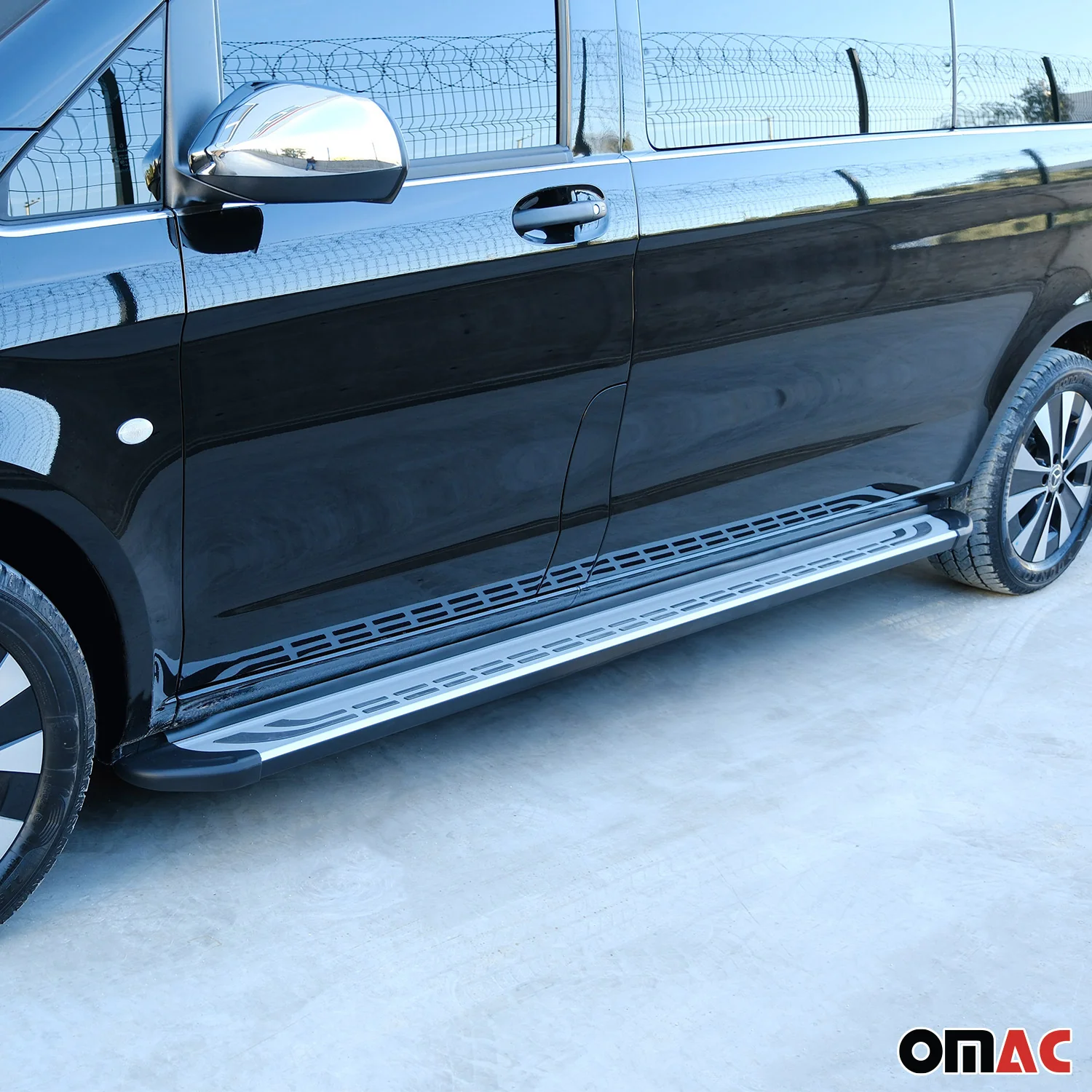 Trittbretter Seitenschweller für Fiat Scudo 2007-2016 L2 Langer Schwarz Alu - Image 11