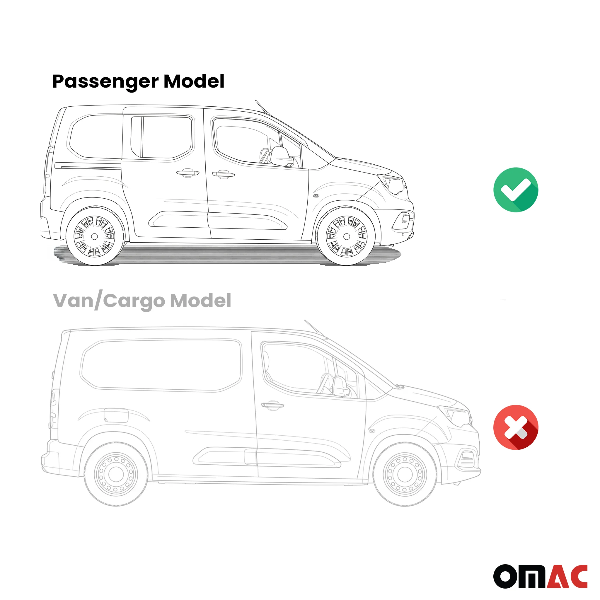 Trittbretter Seitenbretter für Opel Combo 2018-23 Kombi L1 Kurzer Schwarz-Silber - Image 4