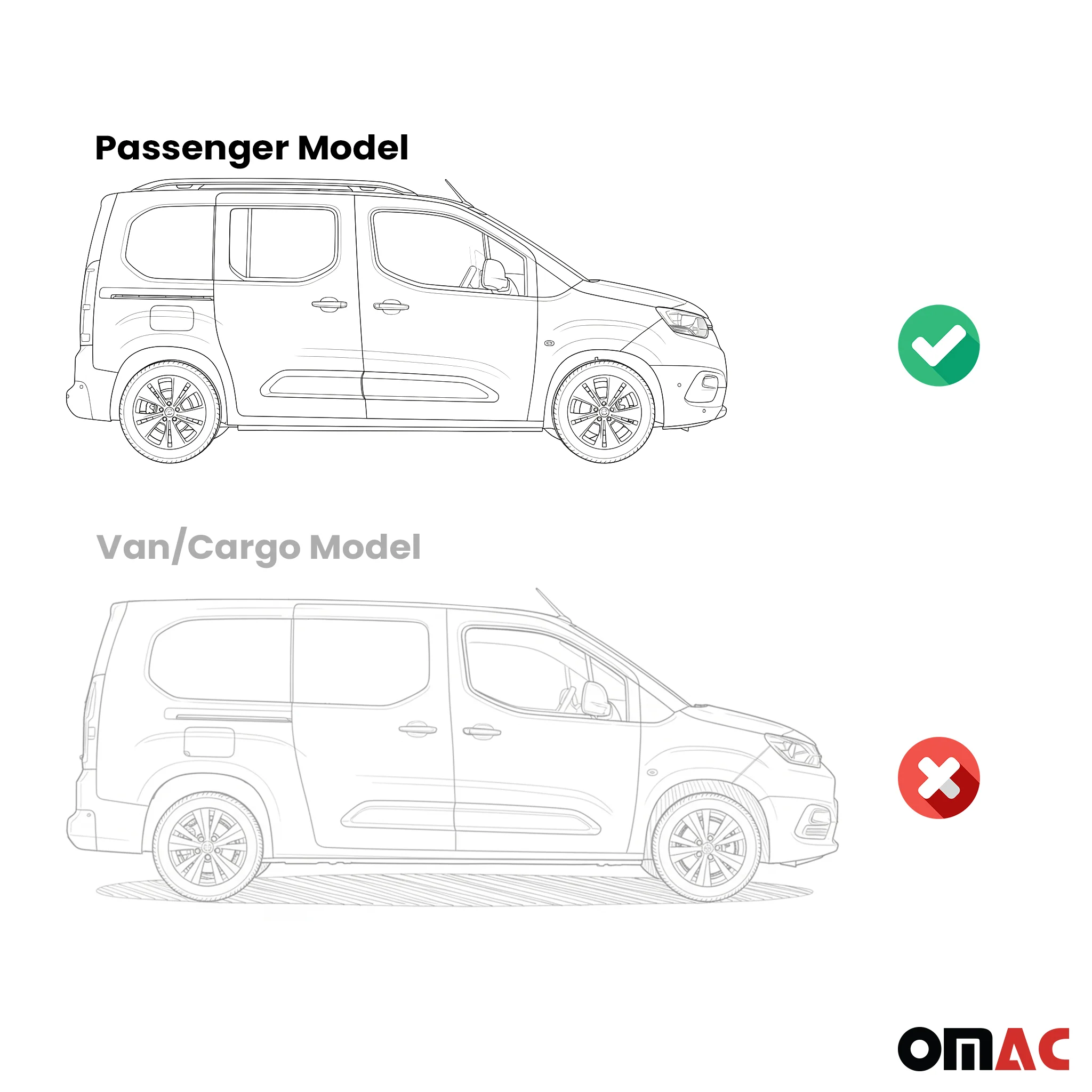 Trittbretter Seitenbretter für Toyota ProaceCity 2019-26 Kombi L1 Kurzer Schwarz - Image 4