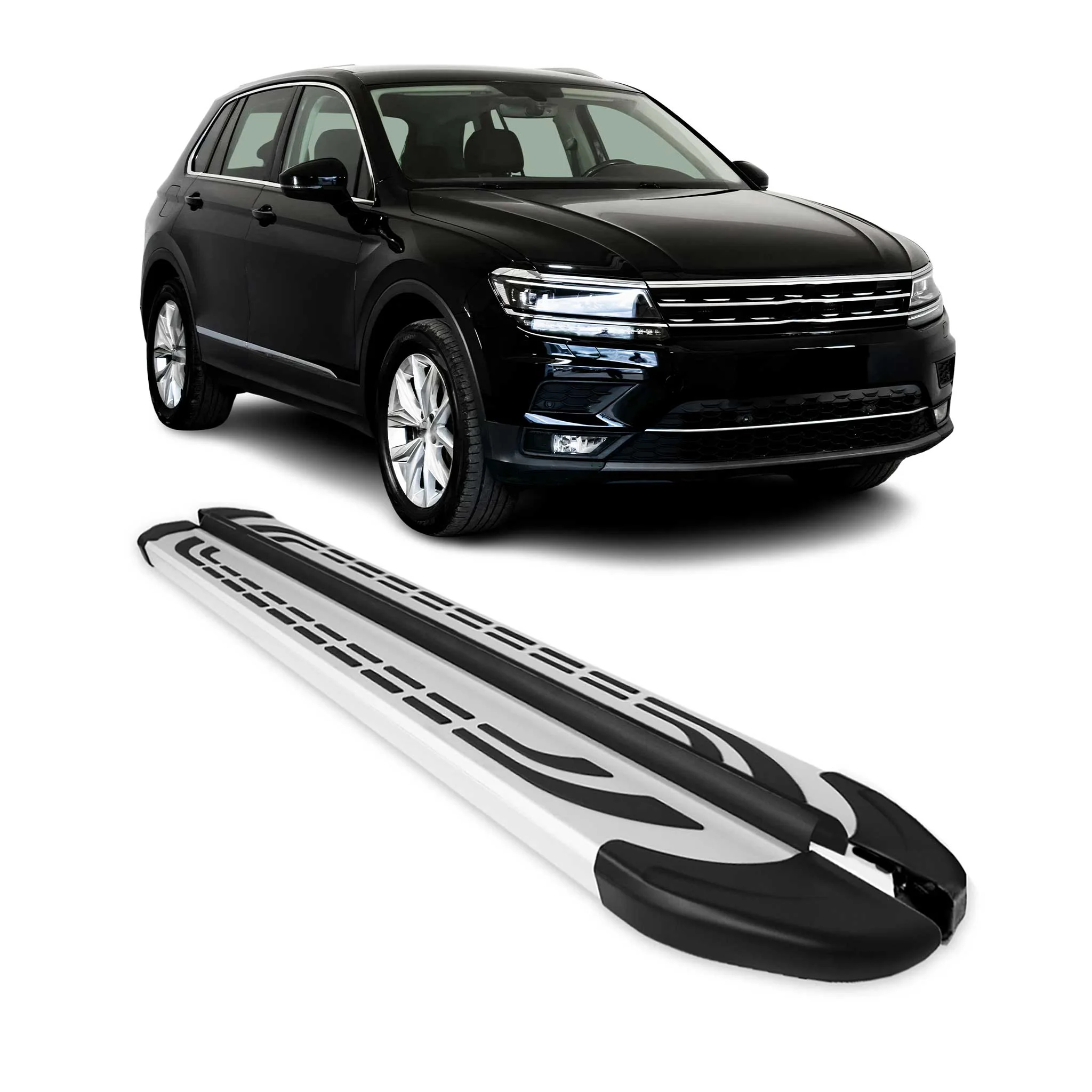 Trittbretter Seitenschweller Seitenbretter für VW Tiguan Allspace 2016-23 Alu