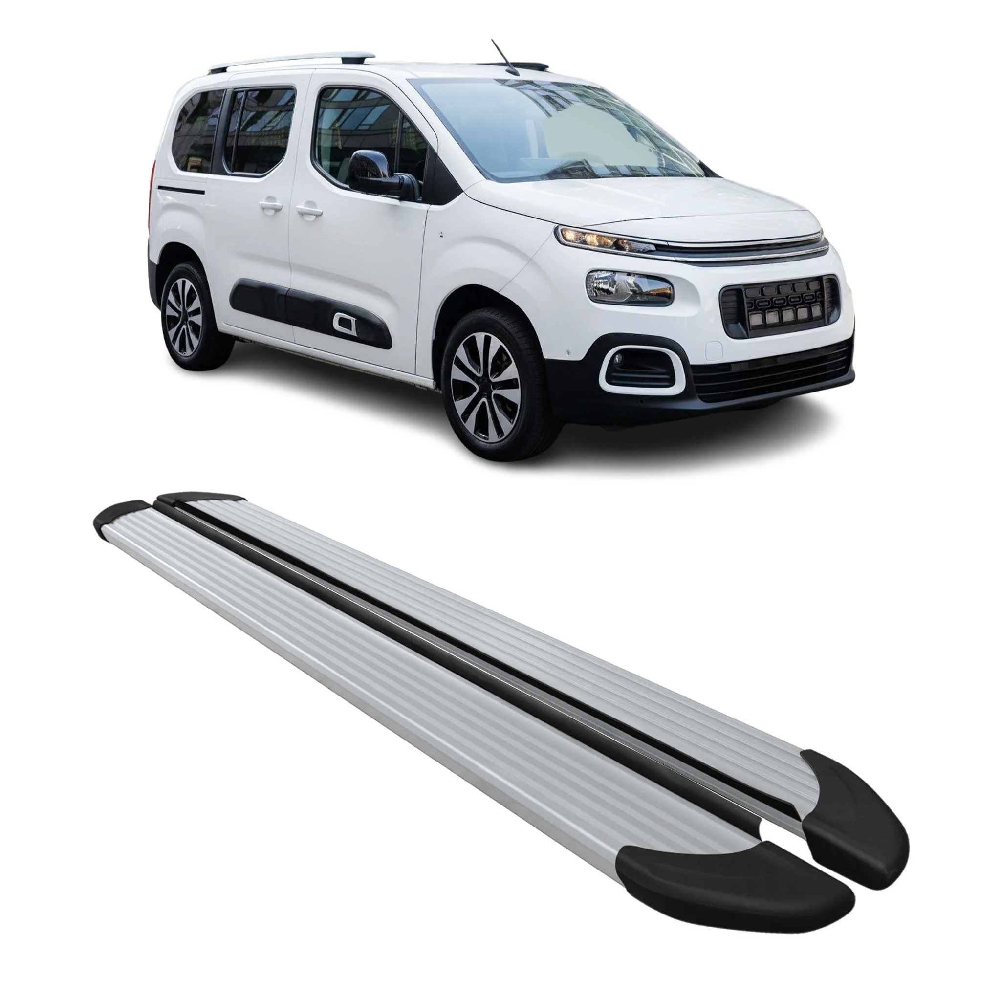 Seitenschweller Trittbretter Schweller für Citroen Berlingo L1 2018-26 Kombi Alu