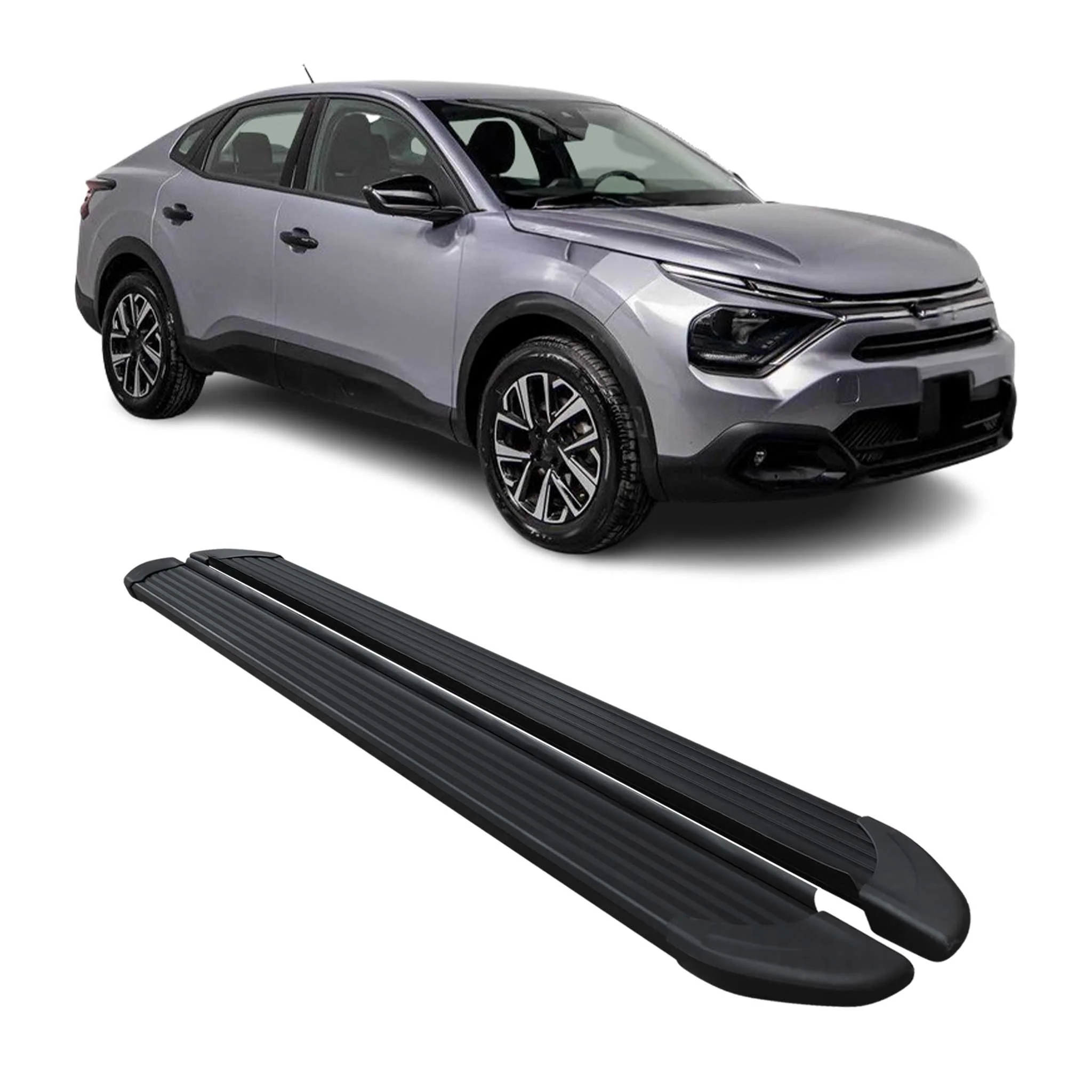 Trittbretter Seitenschweller für Citroen C4 X 2022-2026 Aluminium Schwarz 2 tlg