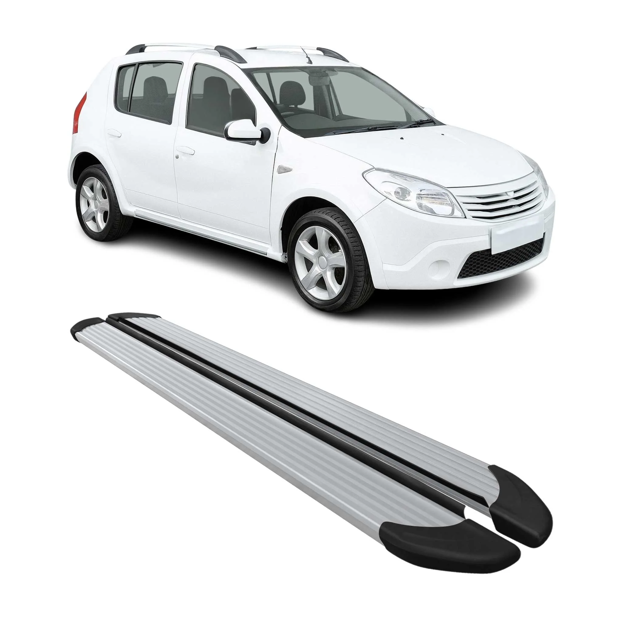Seitenschweller Trittbretter Schweller für Dacia Sandero Stepway 2007-2012 Alu