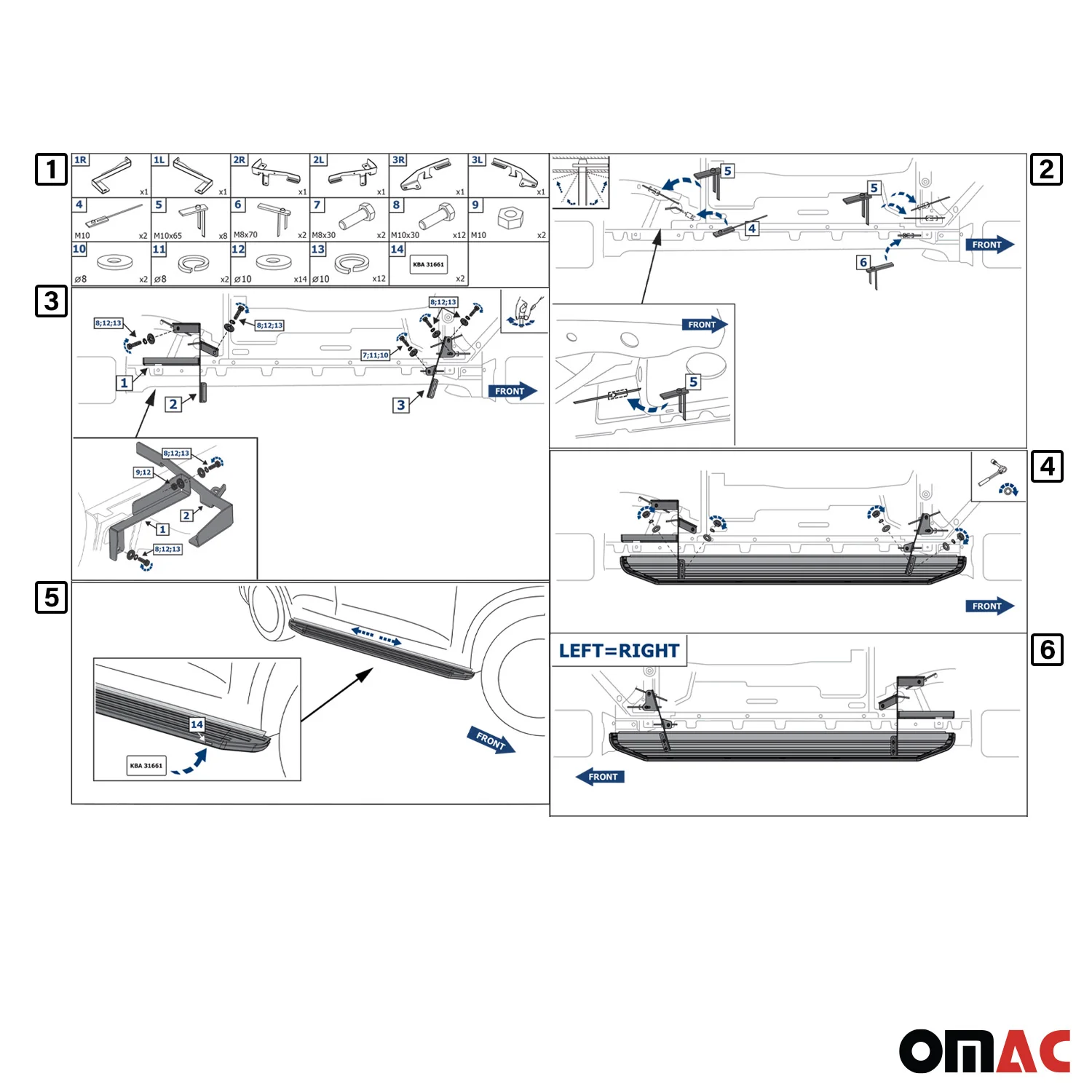 Trittbretter Seitenschweller für Ford Kuga II 2012-2019 Aluminium Schwarz ABE 2x - Image 6