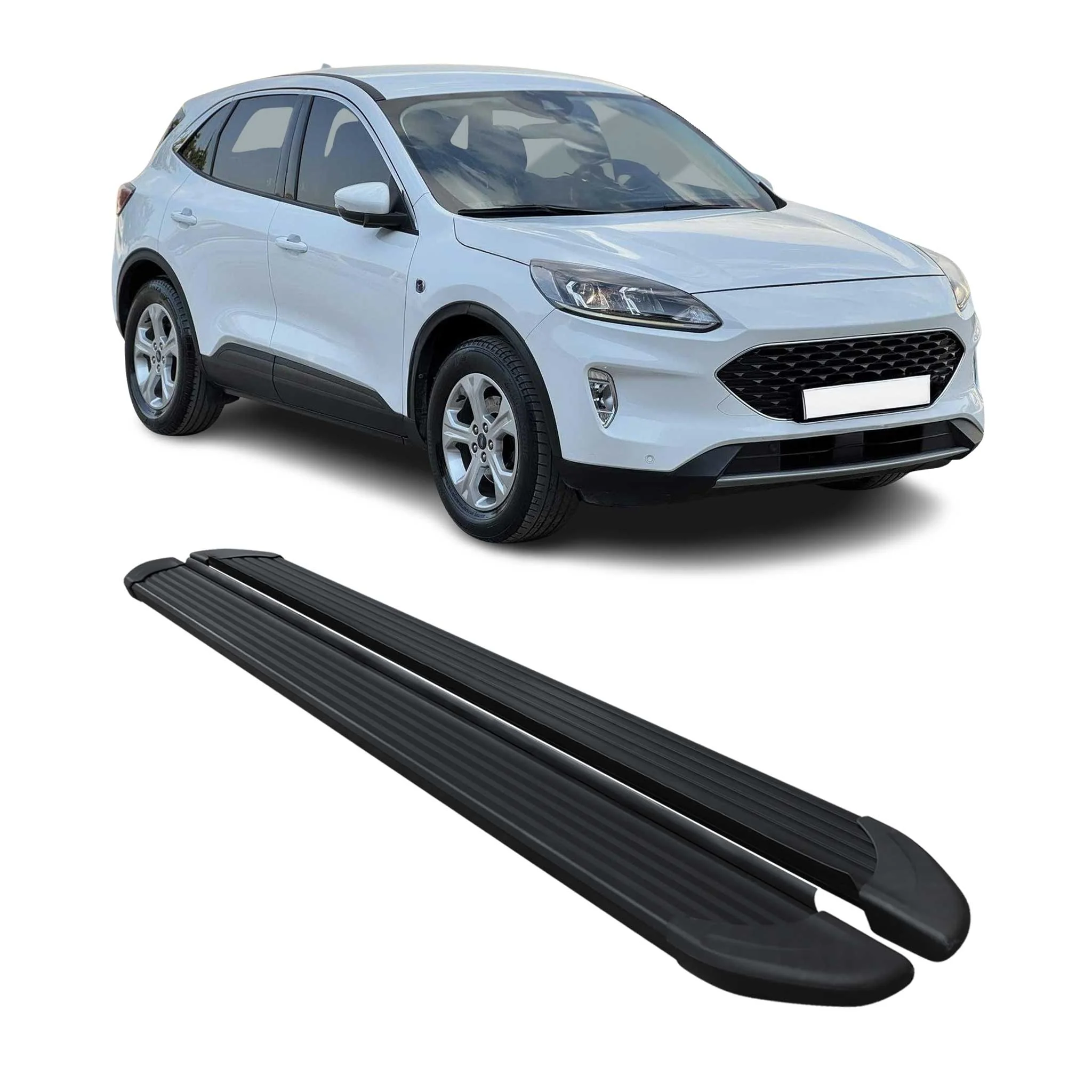 Seitenschweller Trittbretter Schweller für Ford Kuga III 2019-2026 Alu Schwarz