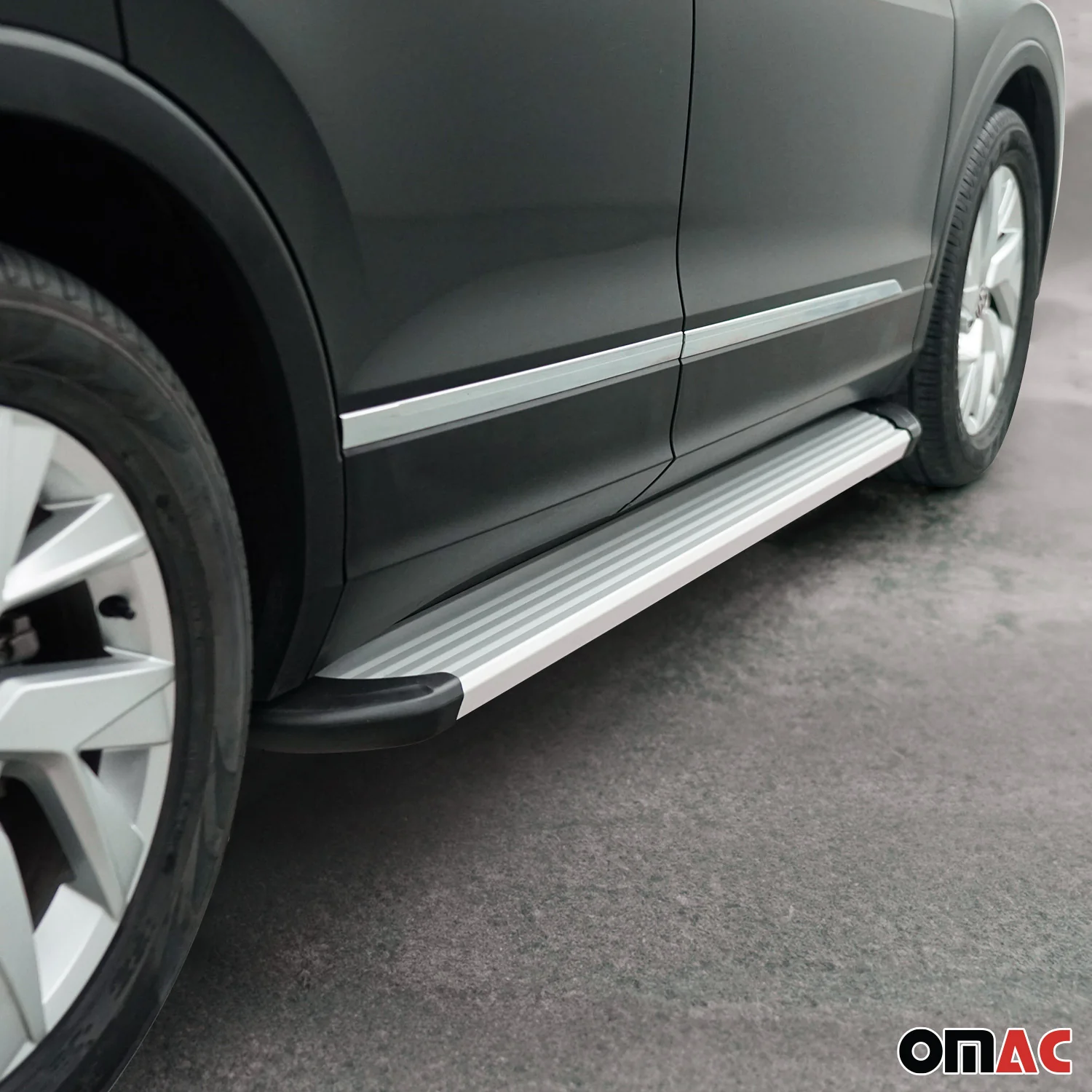 Trittbretter Seitenschweller für Ford Tourneo Custom 2023-2026 L1 Alu Silber 2x - Image 5