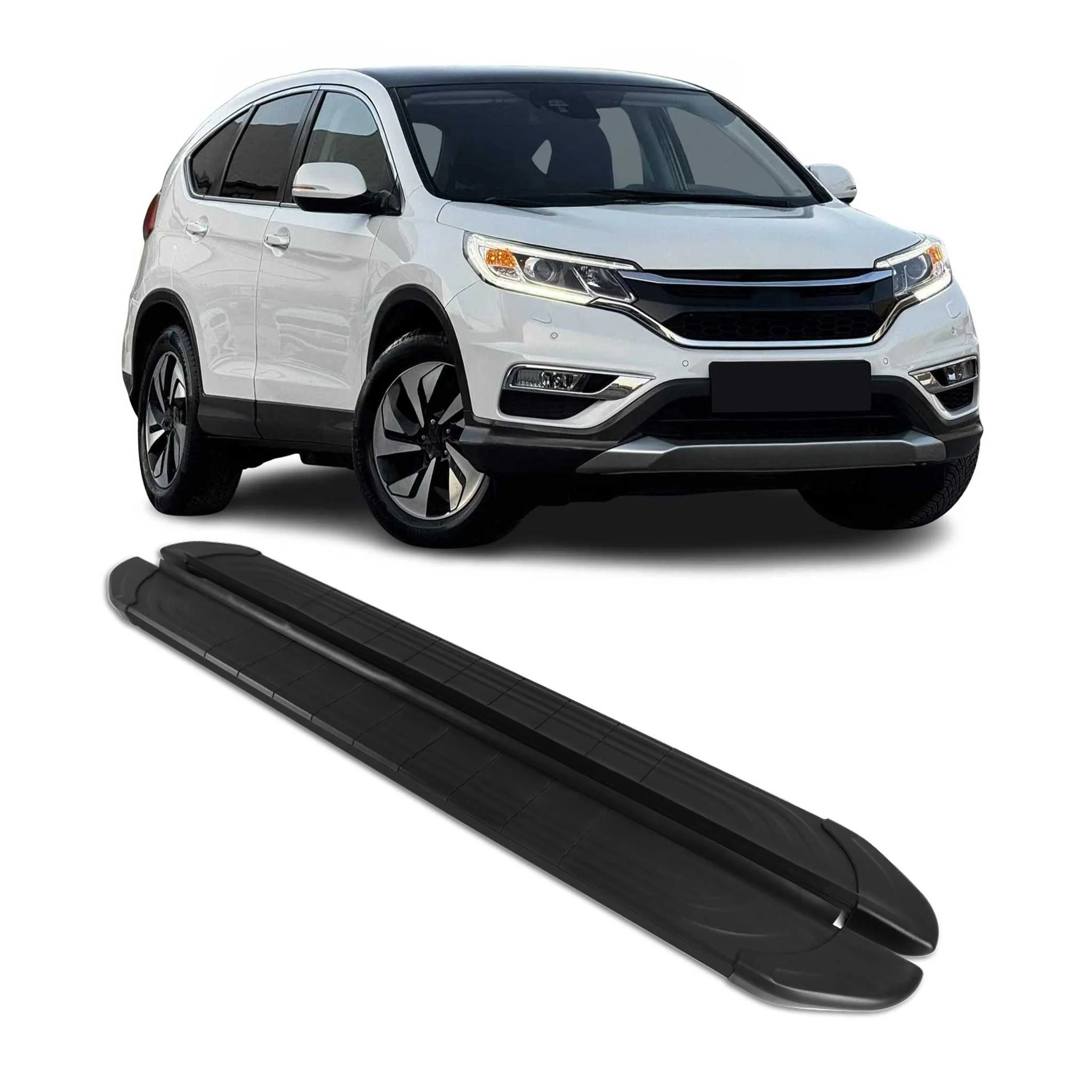 Trittbretter Seitenschweller für Honda CR-V 2012-2018 Aluminium Schwarz 2tlg