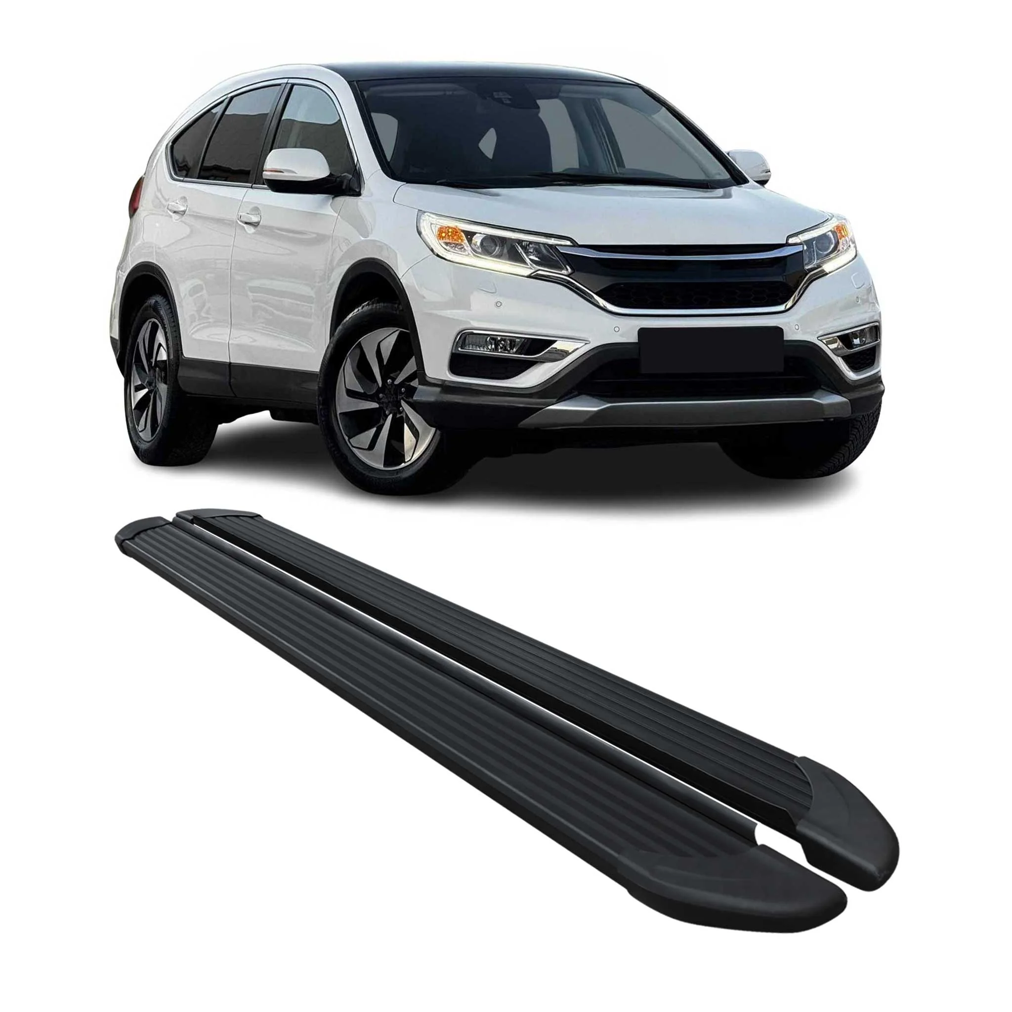 Seitenschweller Trittbretter Schweller für Honda CR-V 2013-2018 Alu Schwarz