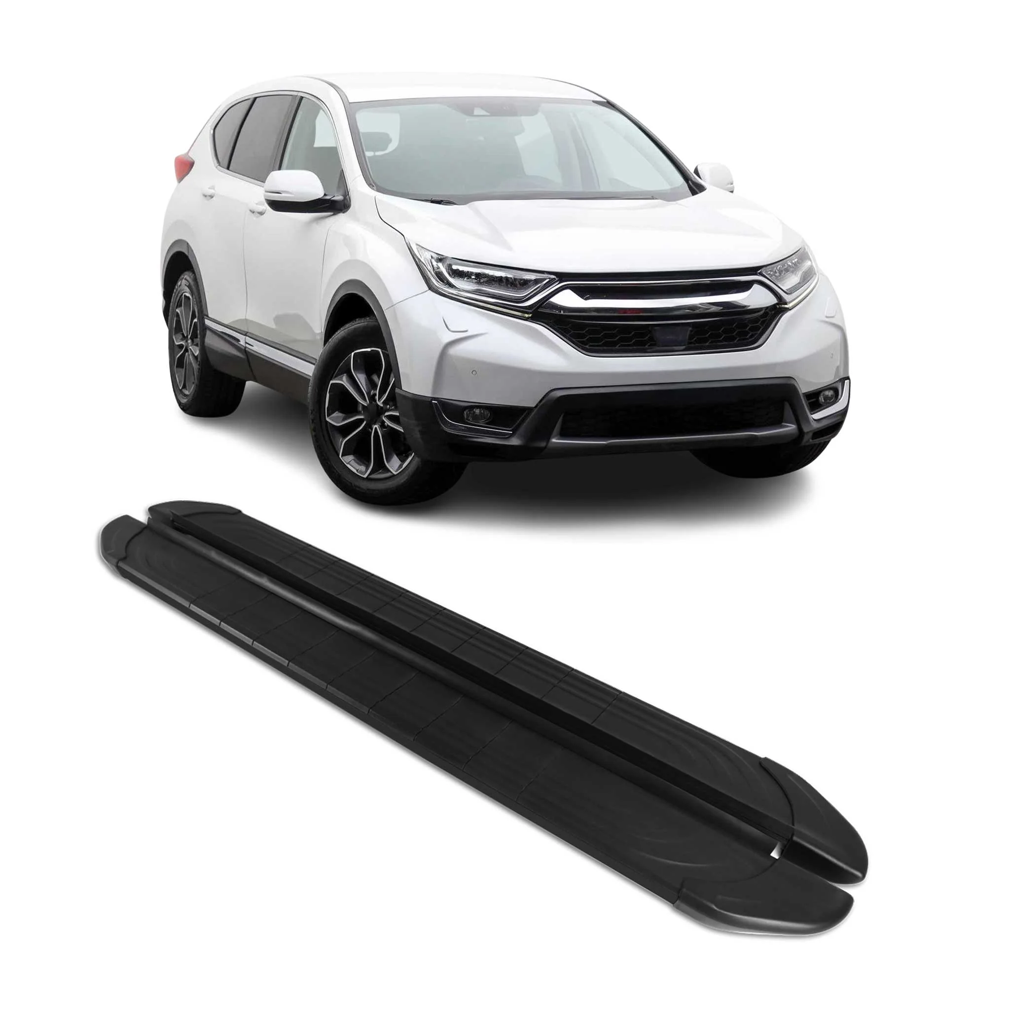Trittbretter Seitenschweller für Honda CR-V 2017-2022 Aluminium Schwarz 2tlg
