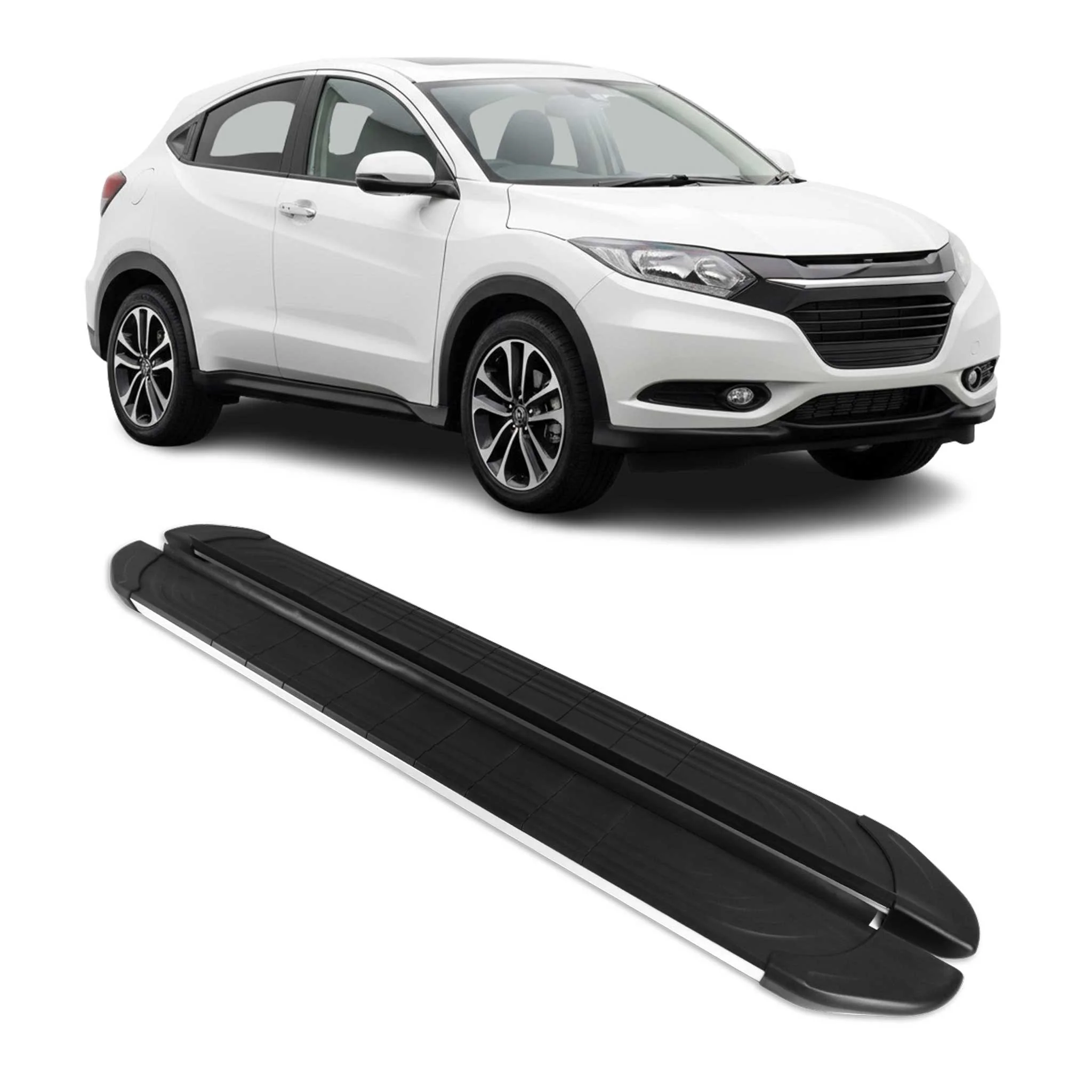 Trittbretter Seitenschweller für Honda HR-V 2015-2021 Aluminium Schwarz Silber