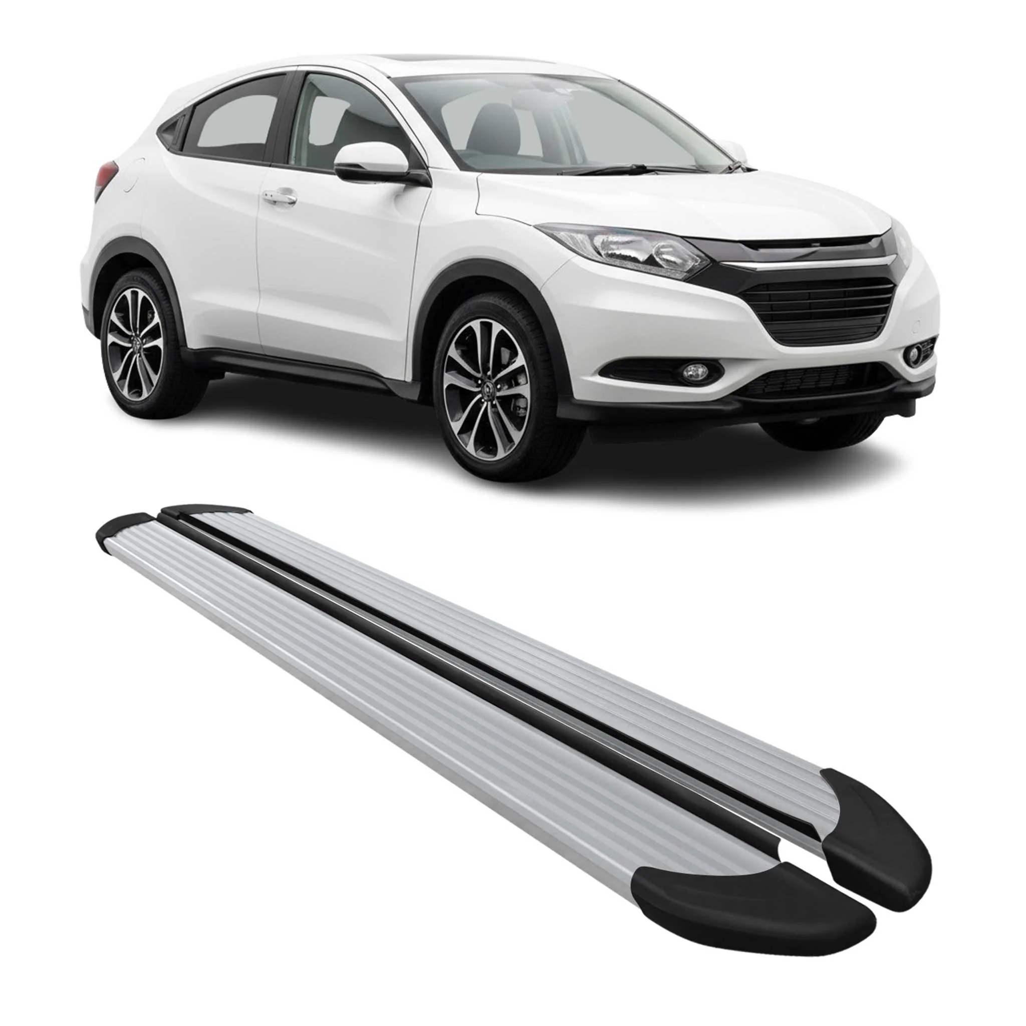 Seitenschweller Trittbretter Schweller für Honda HR-V 2015-2021 Aluminium Silber