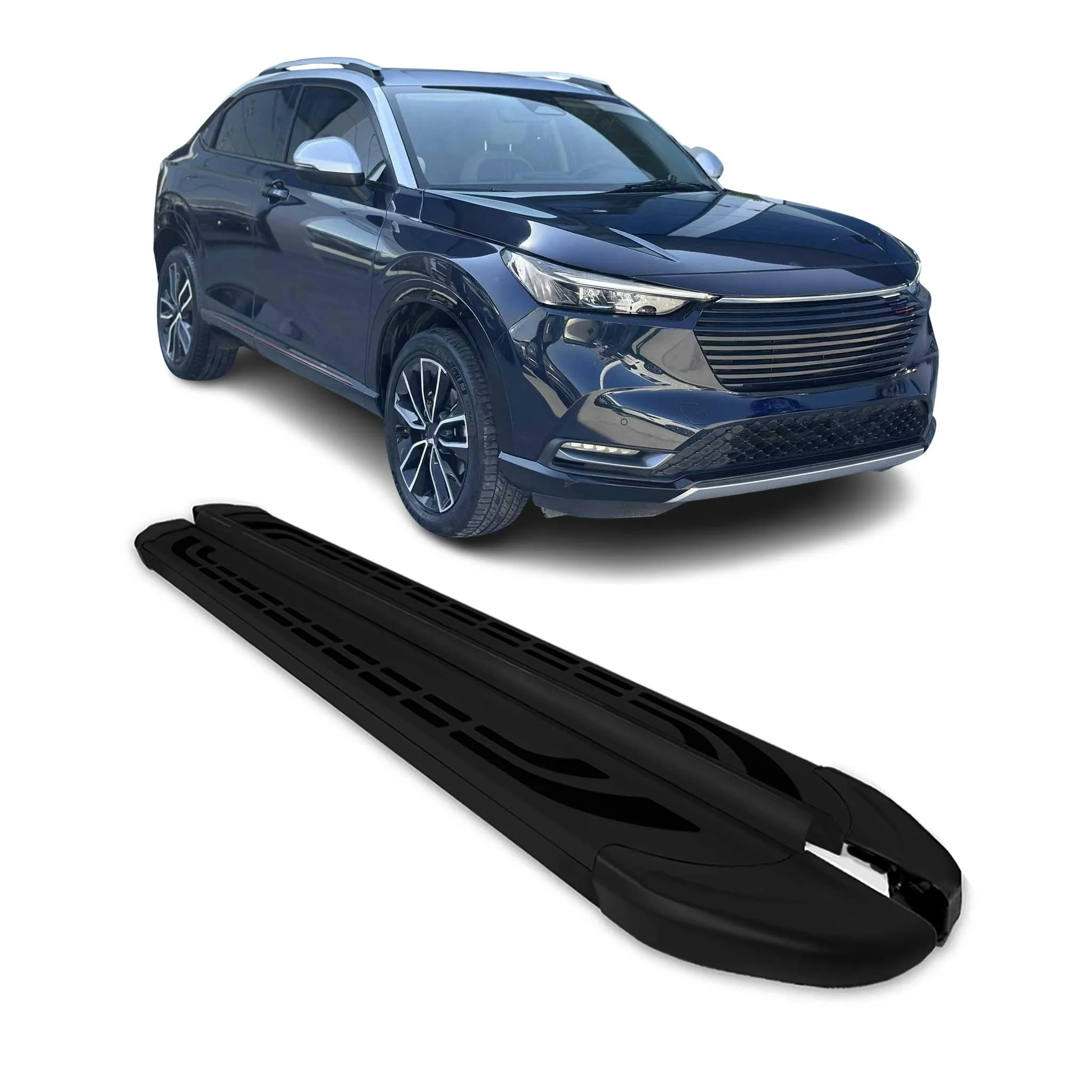 Trittbretter Seitenschweller für Honda HR-V 2021-2026 Schwarz Aluminium 2 tlg