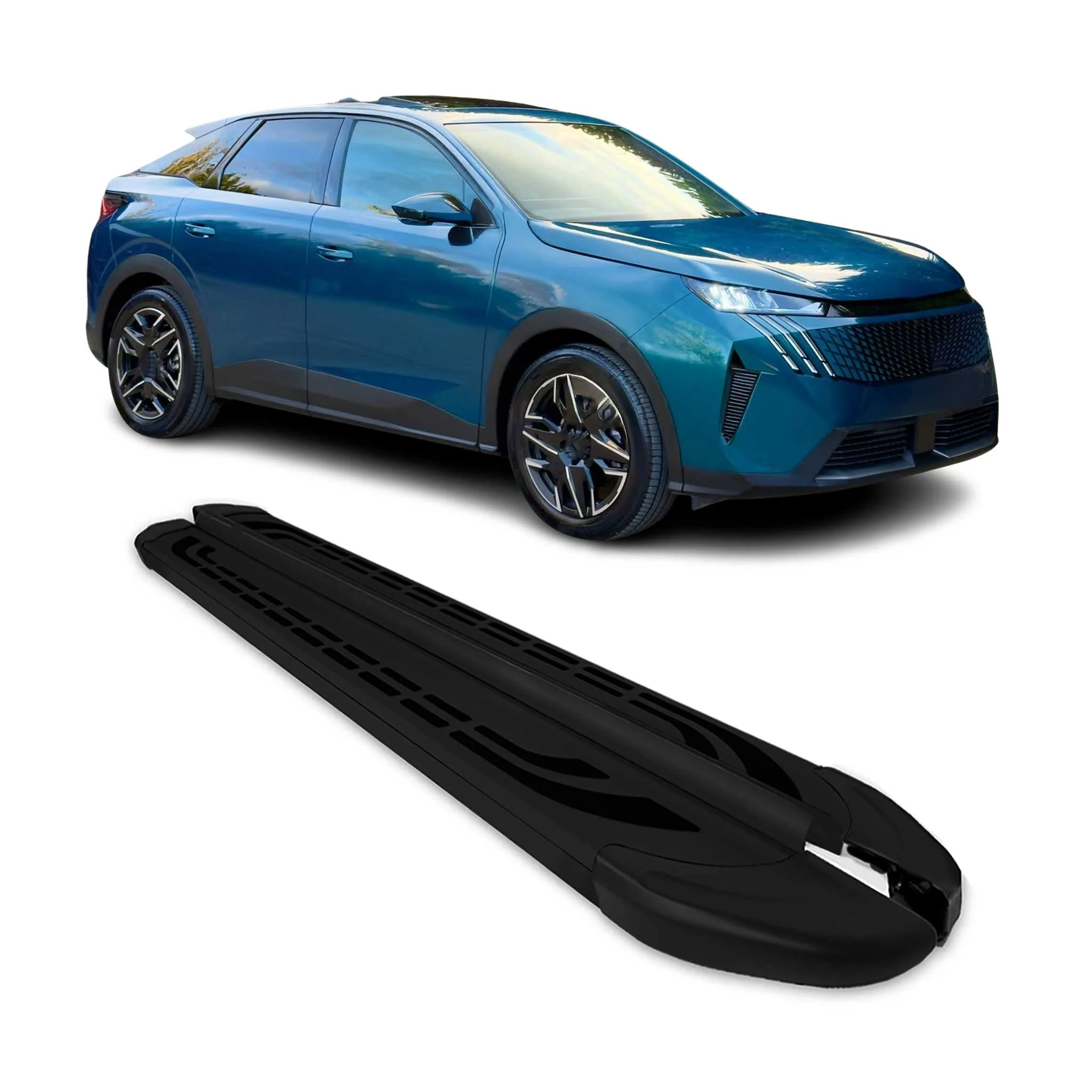 Trittbretter Seitenschweller für Hyundai Santa Fe mk4 2018-23 Aluminium Schwarz