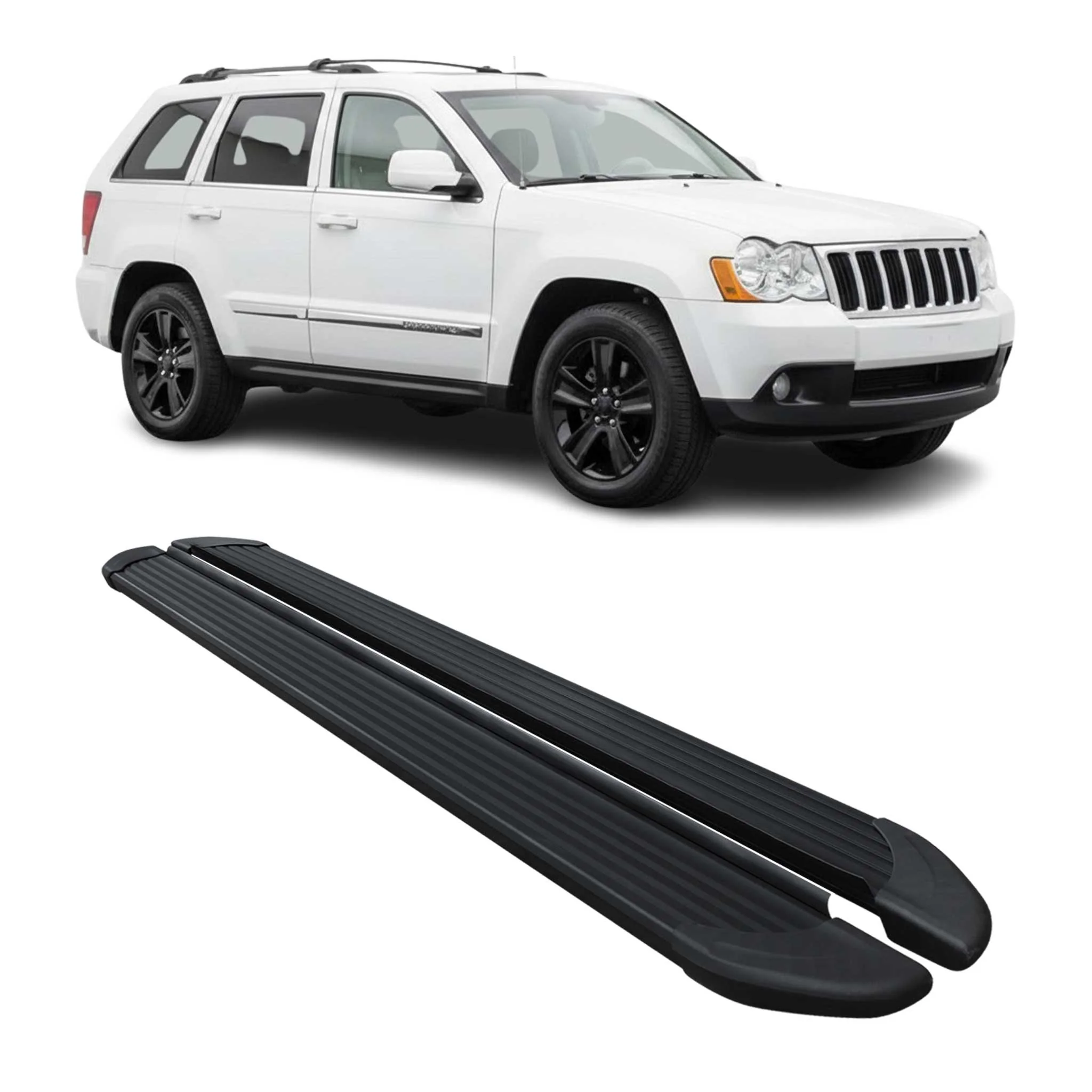 Schweller Trittbretter Schweller für Jeep Grand Cherokee 2005-2011 Alu Schwarz