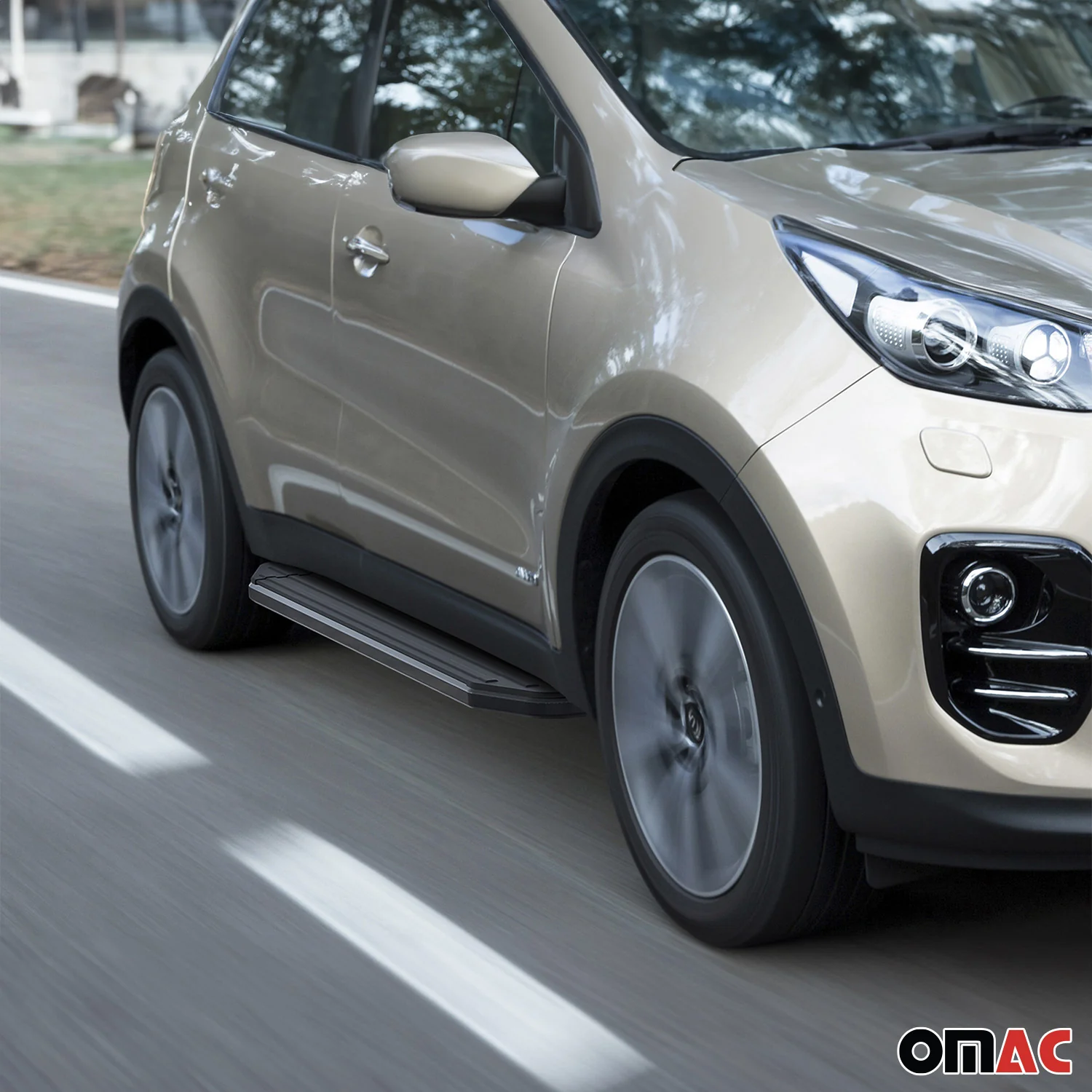 Trittbretter Seitenschweller für Kia Sportage 2017-2022 ABE Schwarz Alu - Image 3