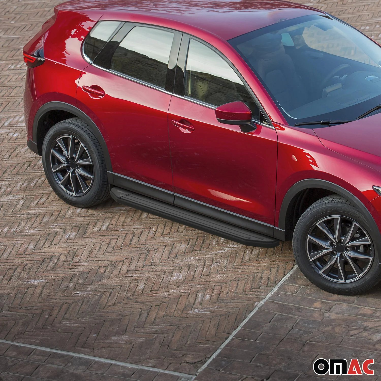 Trittbretter Seitenschweller für Mazda CX-5 2017-2024 Alu Schwarz ABE - Image 3