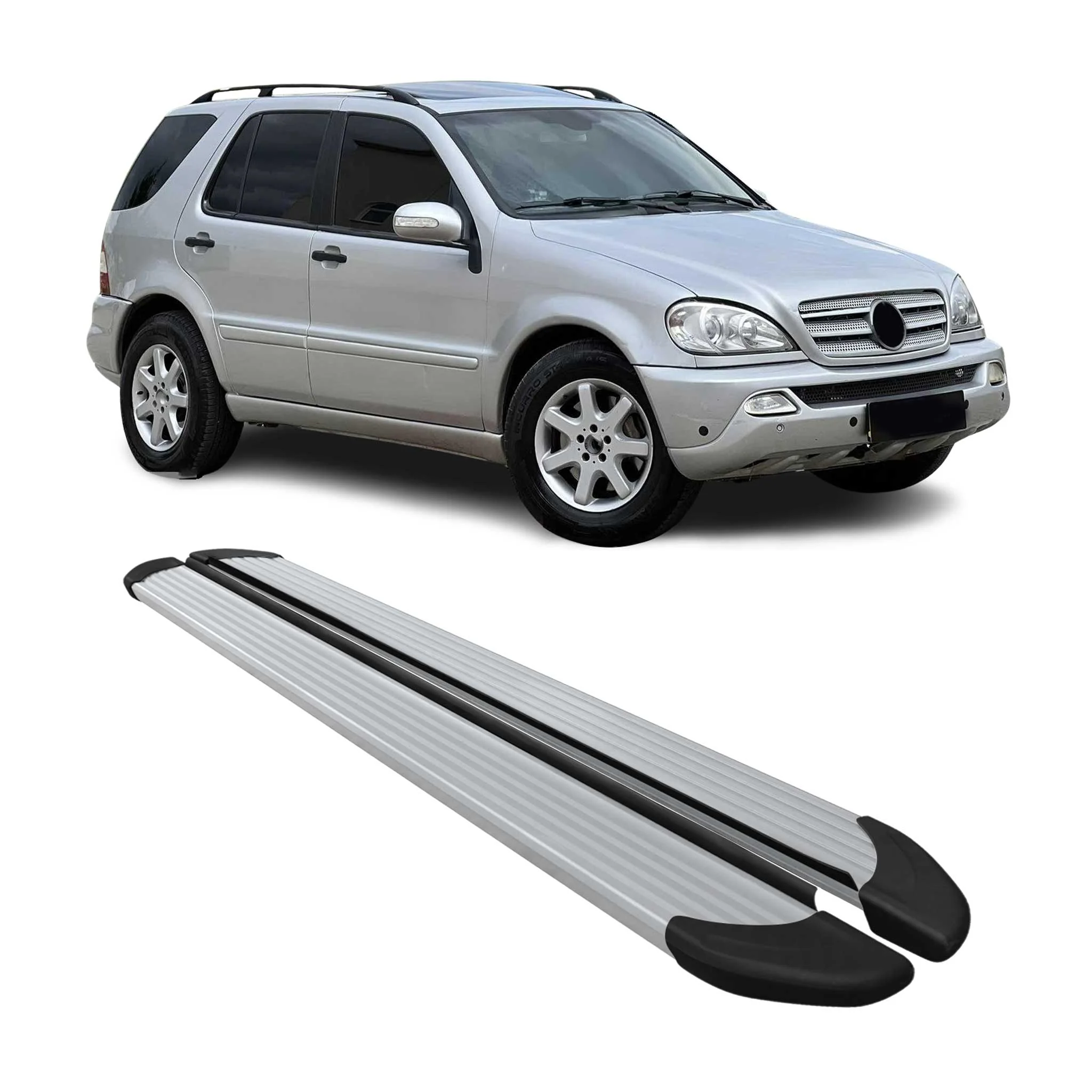 Seitenschweller Trittbretter Schweller für Mercedes M Klasse W163 1998-2005 Alu