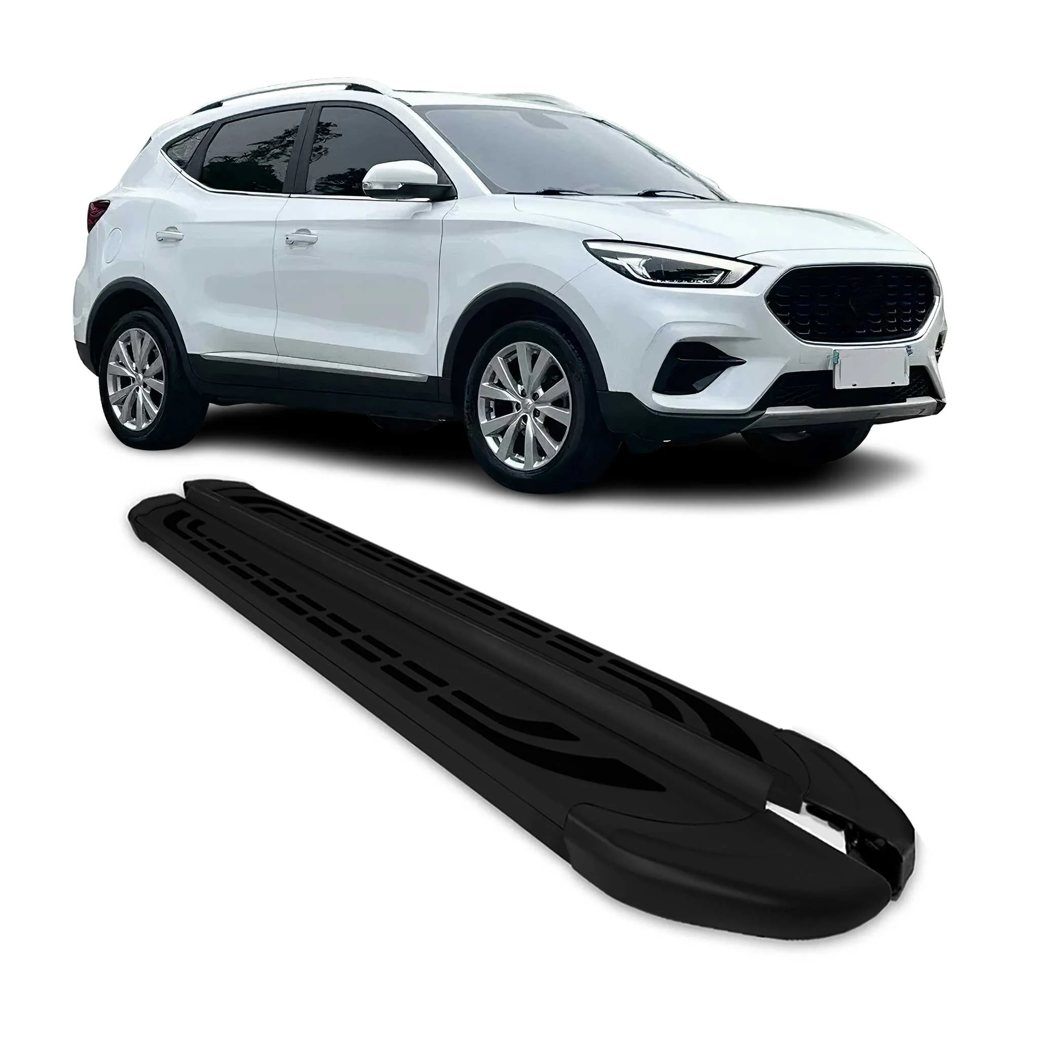 Trittbretter Seitenschweller für MG ZS 2017-2026 Schwarz Aluminium 2 tlg