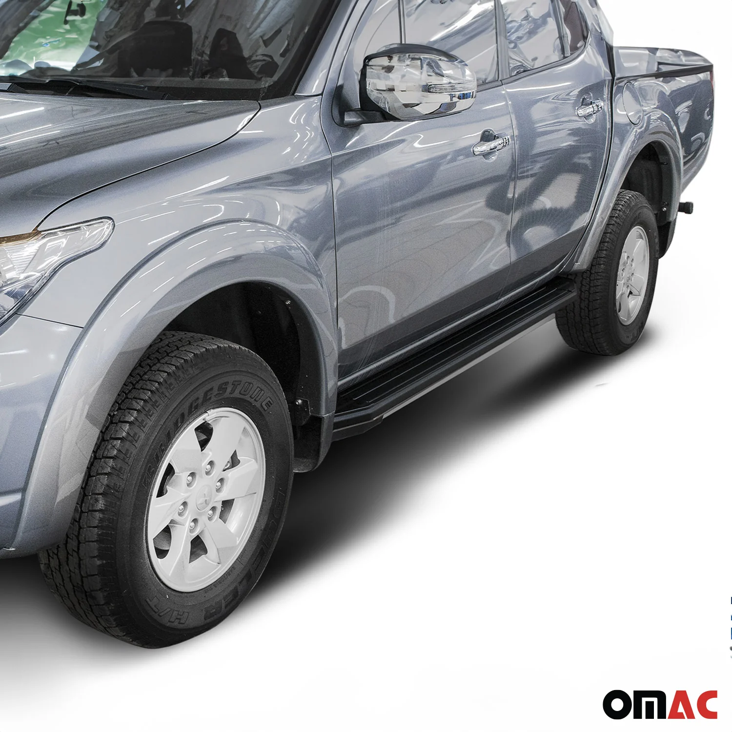 Trittbretter Seitenschweller für Mitsubishi L200 2006-2015 Aluminium Schwarz 2x - Image 3