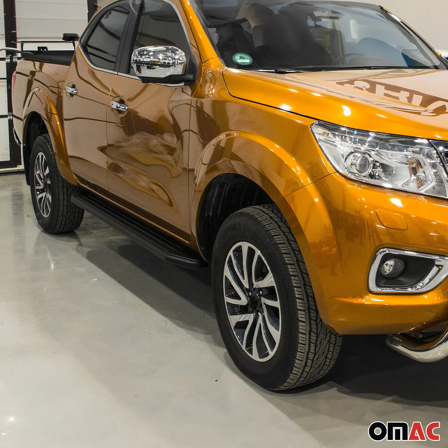 Trittbretter Seitenschweller für Nissan Navara 2015-2024 Alu Schwarz ABE - Image 3